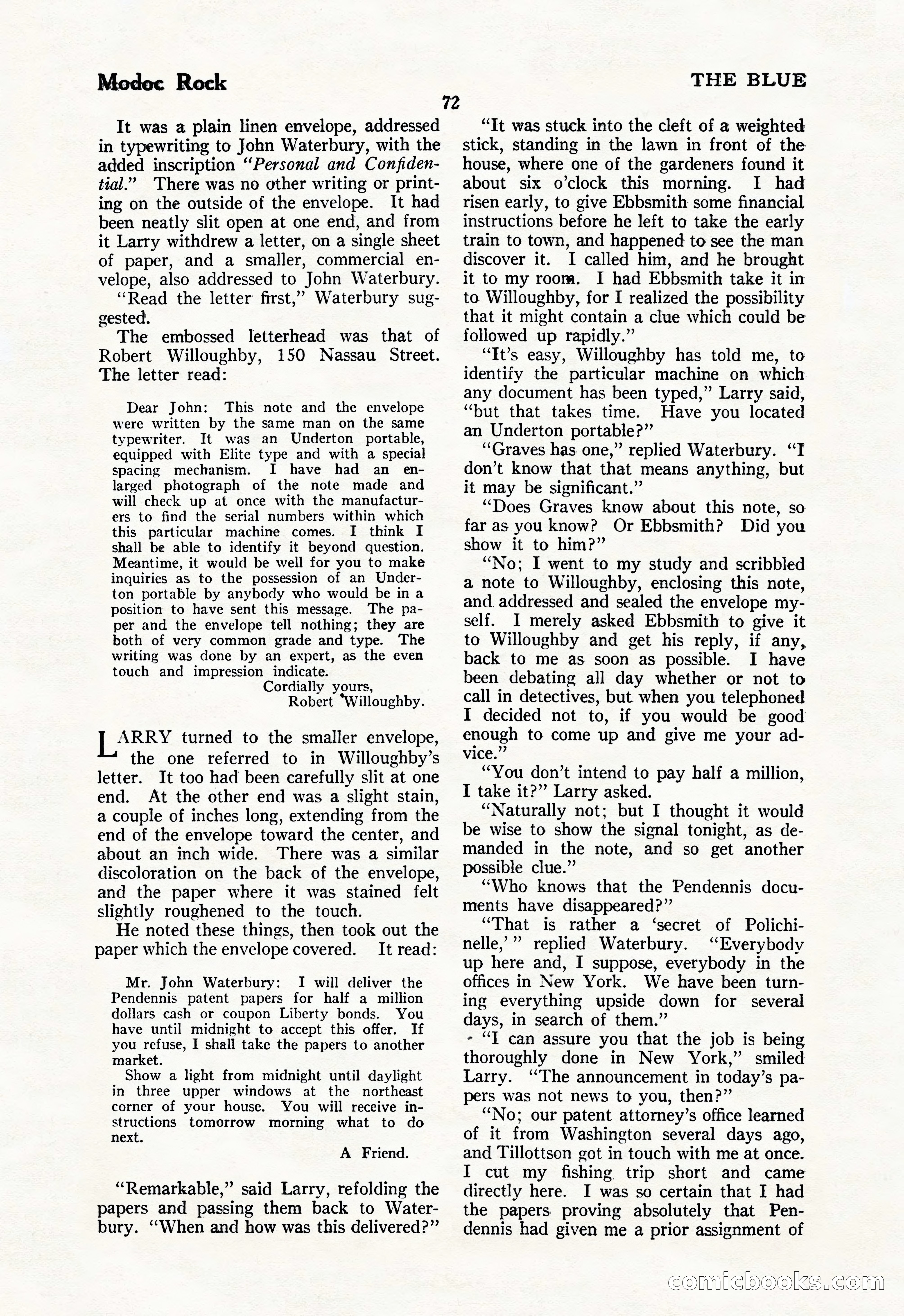 The Illustrated Blue Book Magazine, May 1927 — page 74 of 208