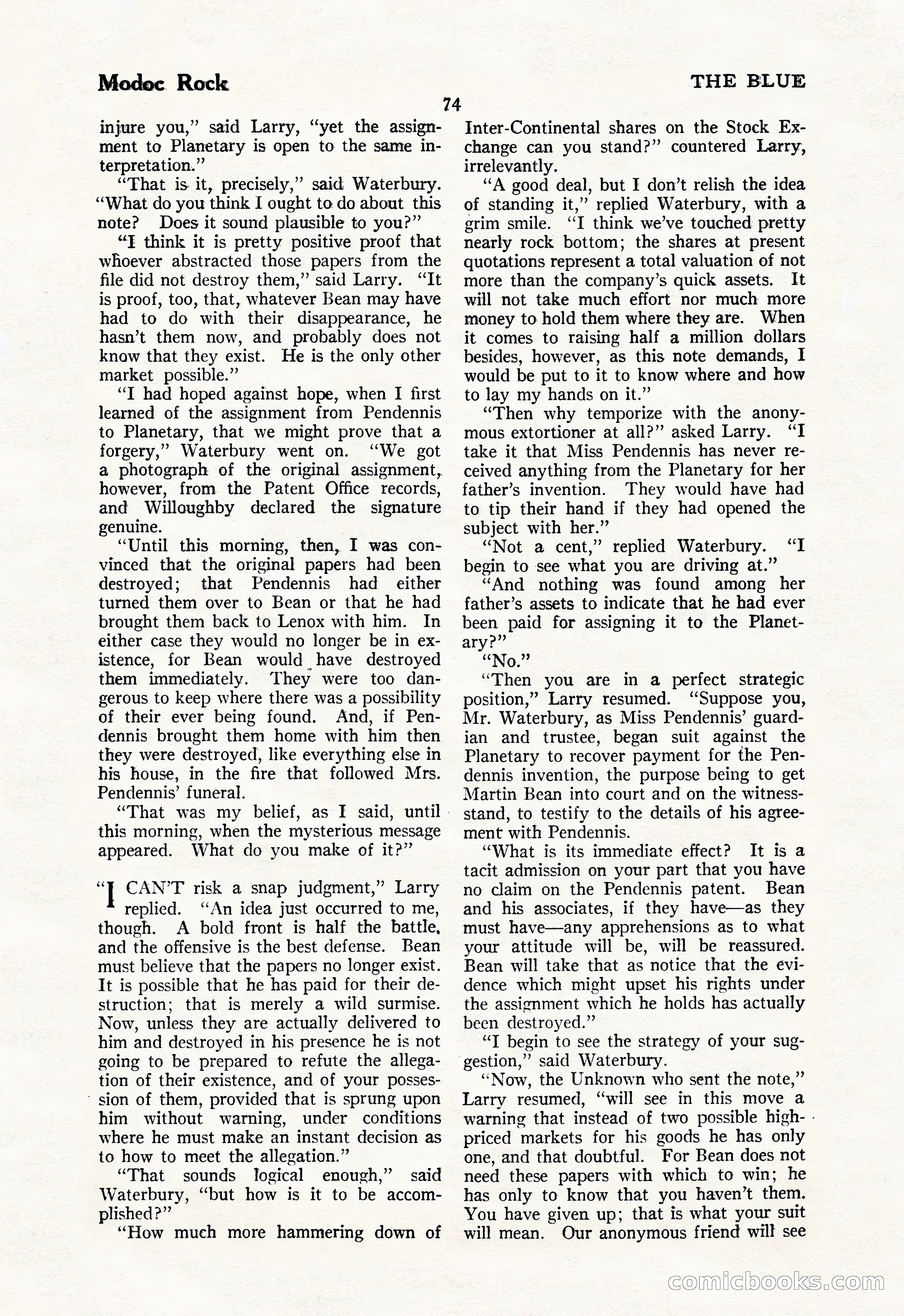 The Illustrated Blue Book Magazine, May 1927 — page 76 of 208