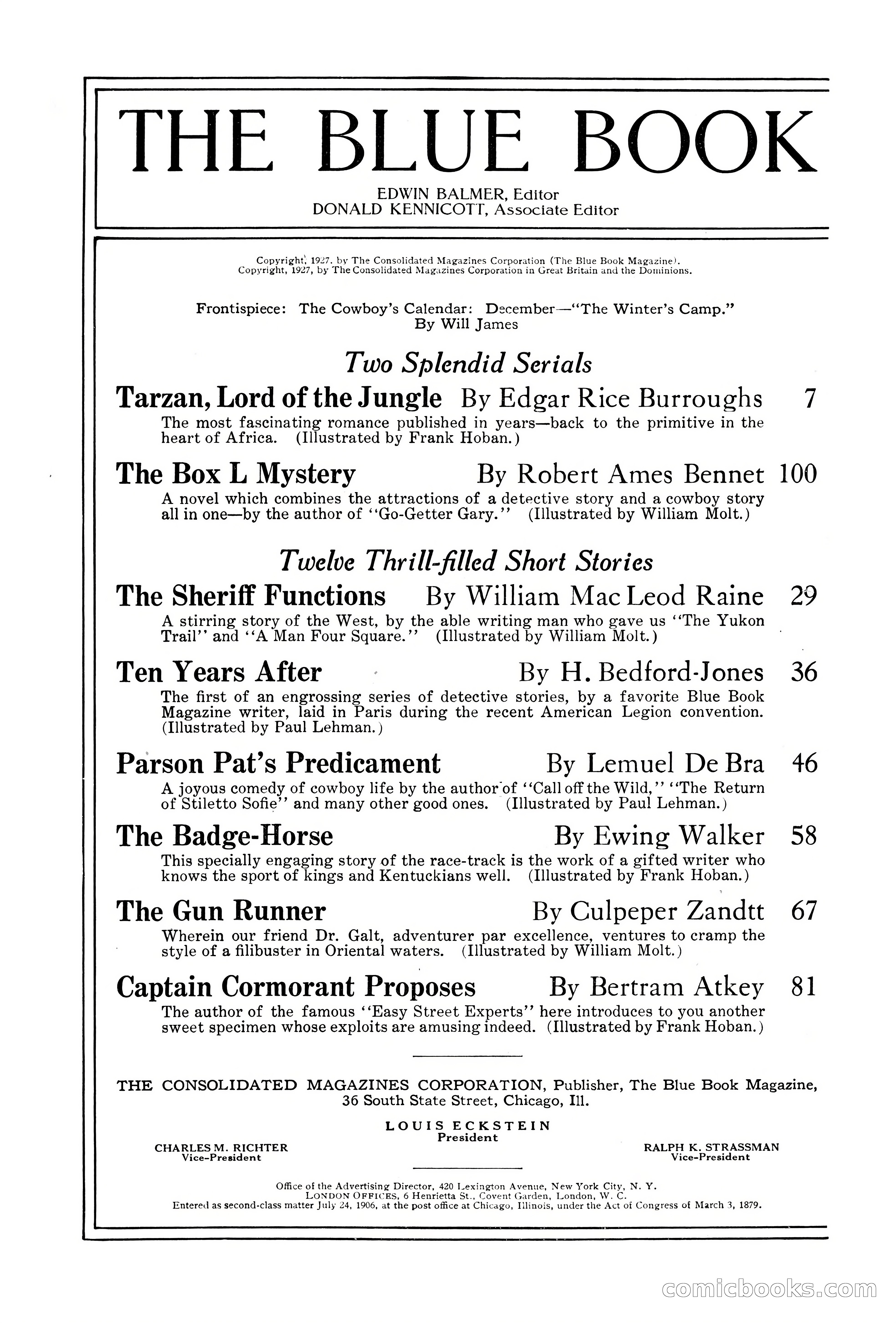 The Illustrated Blue Book Magazine, December 1927 — page 4 of 208