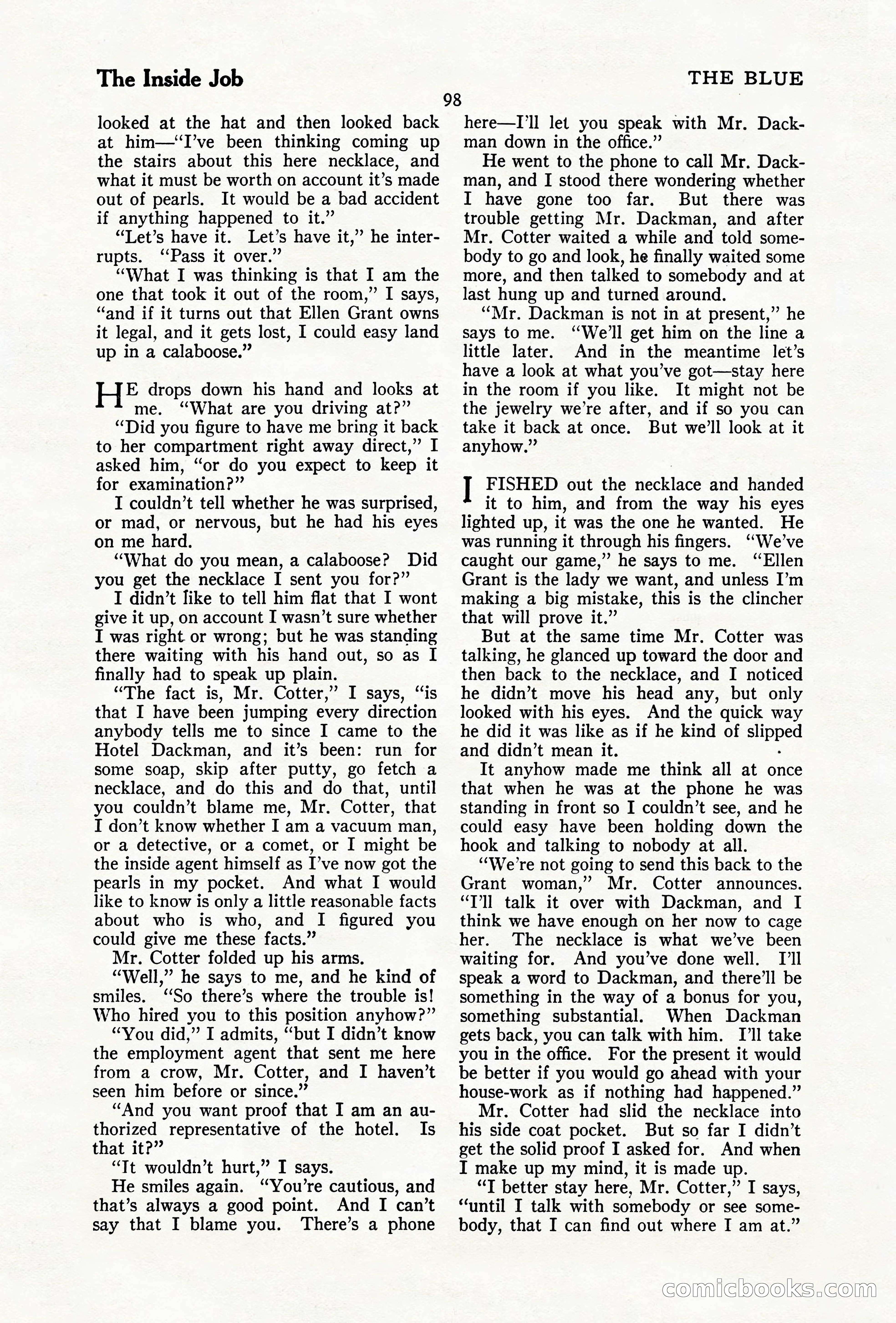 The Illustrated Blue Book Magazine, December 1927 — page 100 of 208