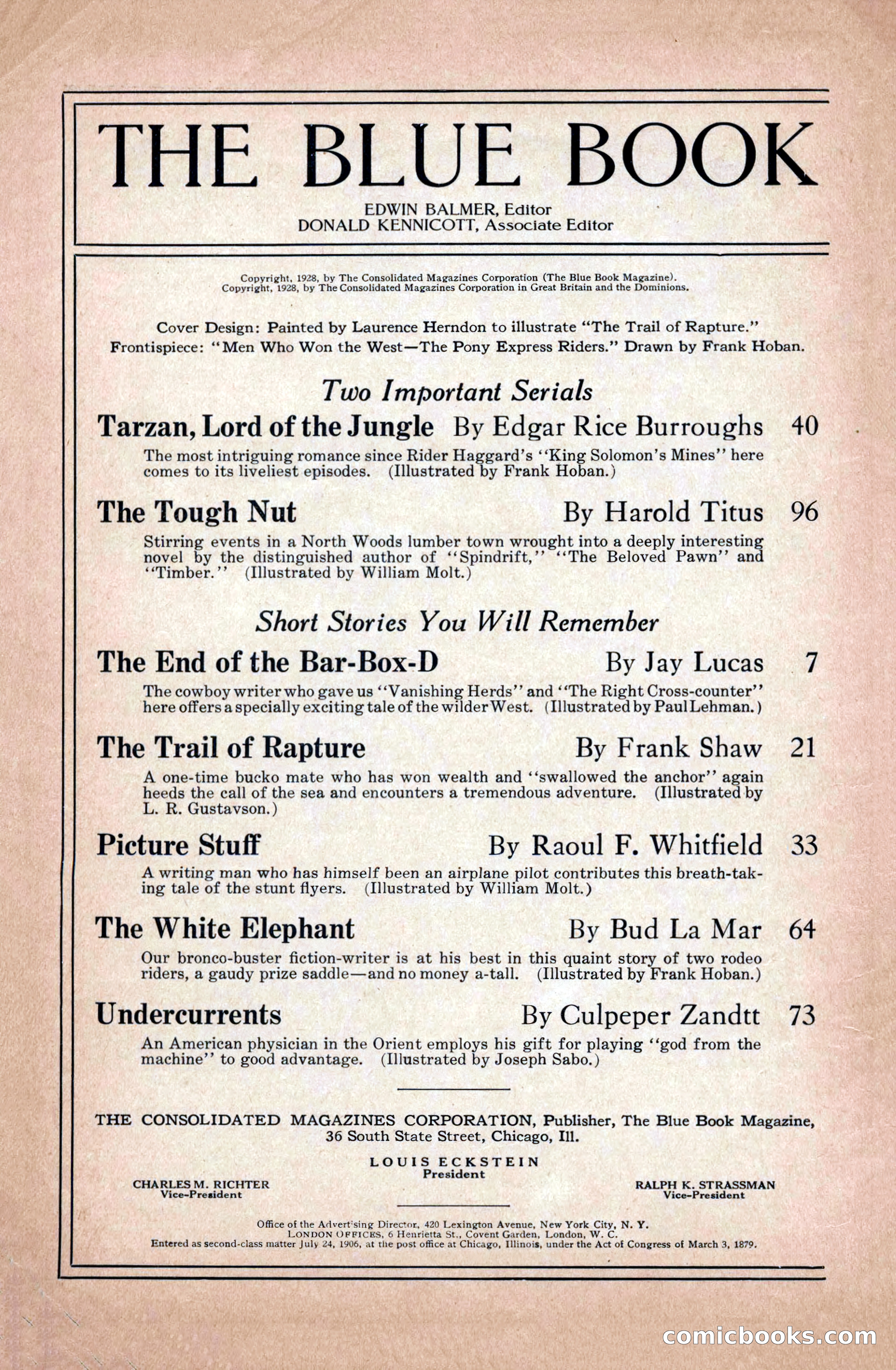 The Illustrated Blue Book Magazine, March 1928 — page 4 of 204