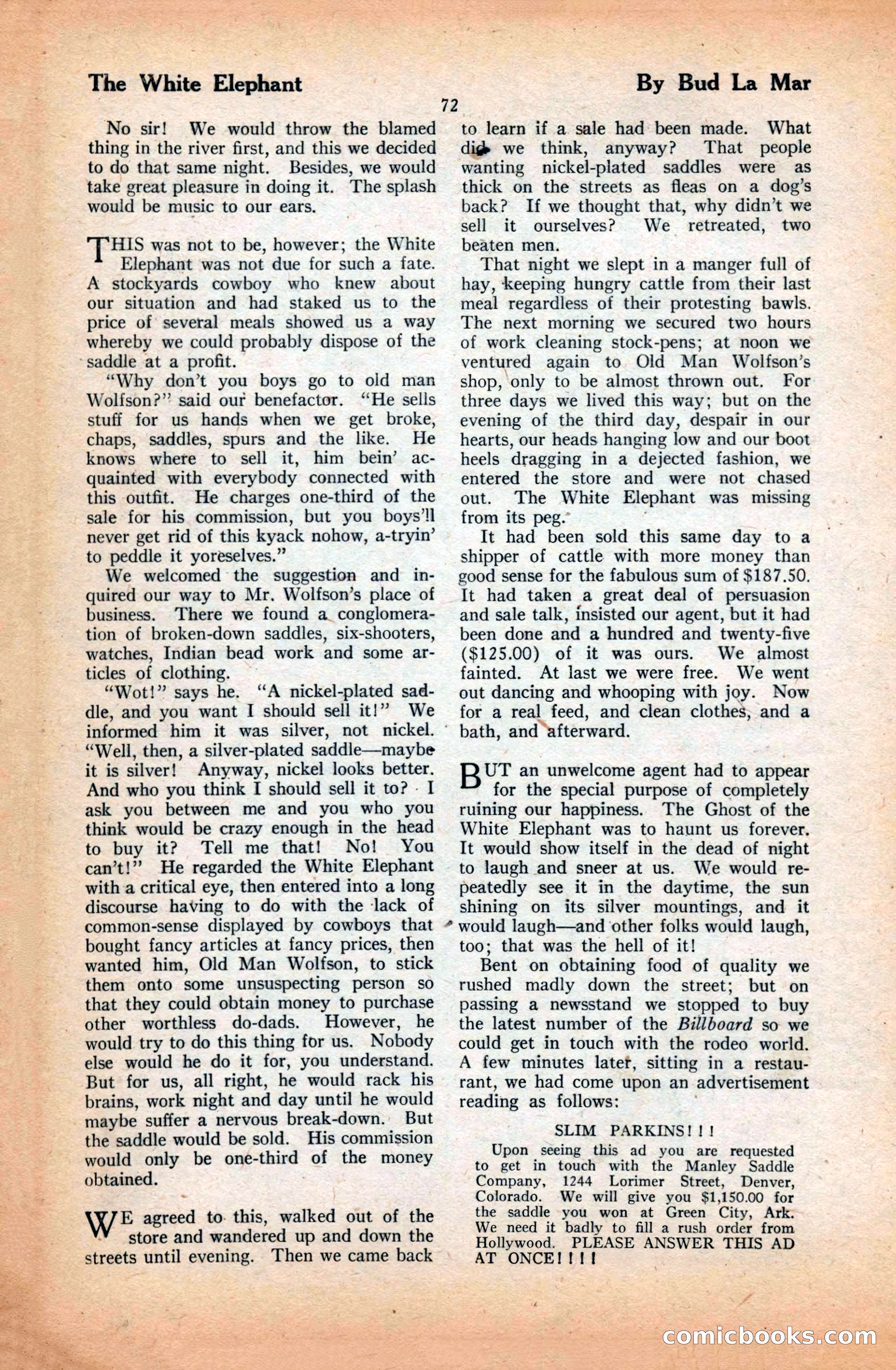 The Illustrated Blue Book Magazine, March 1928 — page 74 of 204