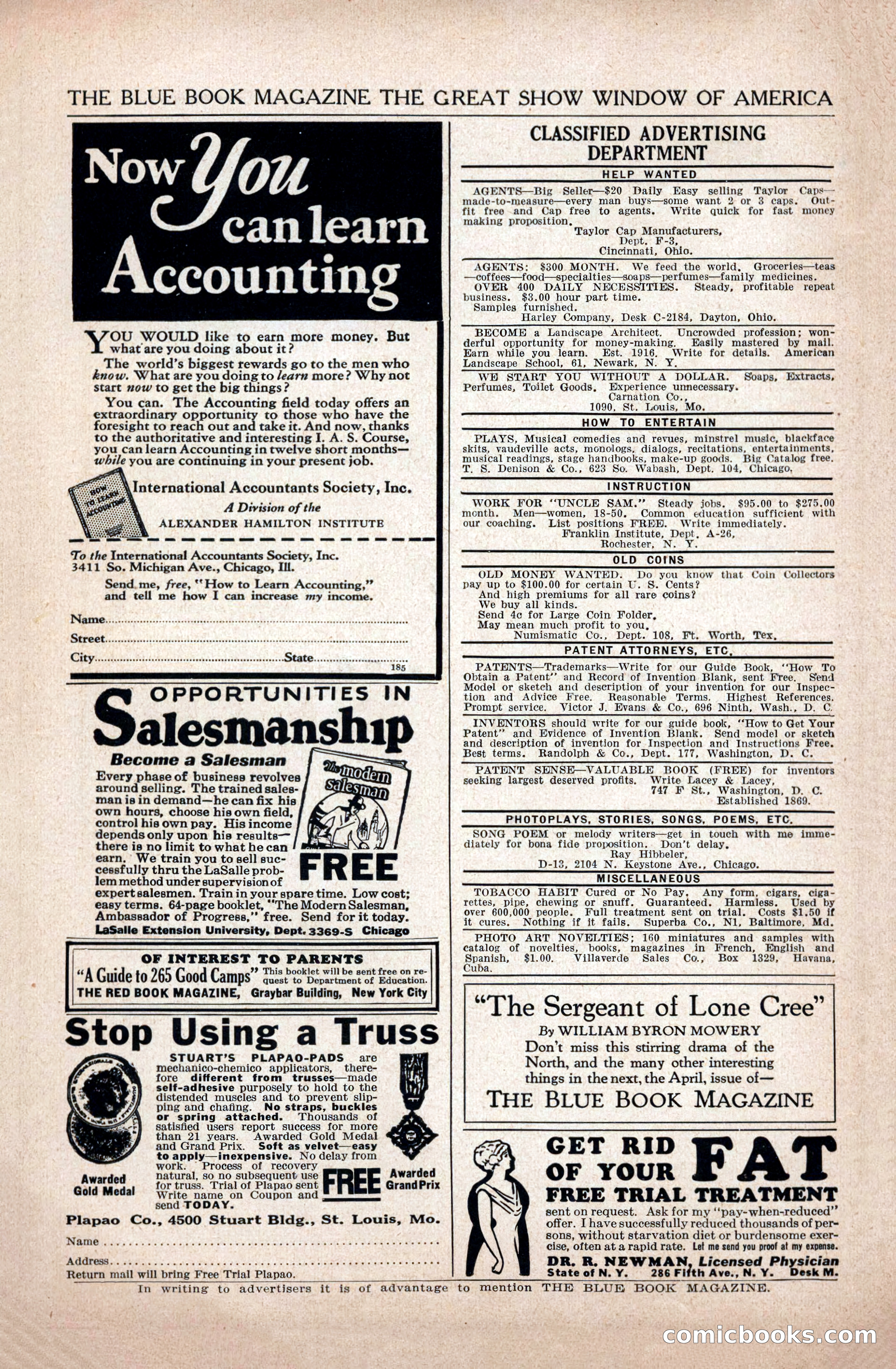 The Illustrated Blue Book Magazine, March 1928 — page 200 of 204