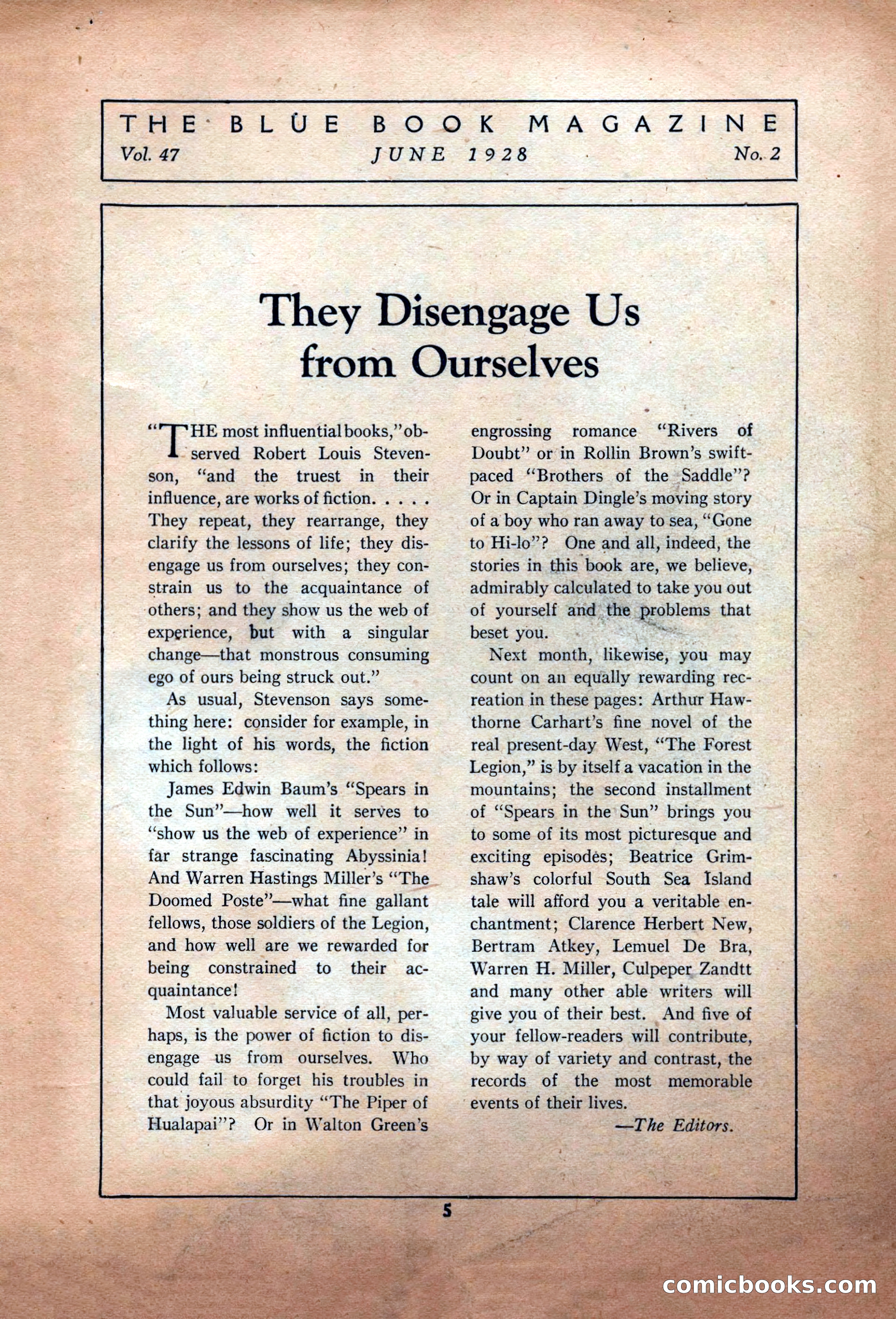The Illustrated Blue Book Magazine, June 1928 — page 7 of 204