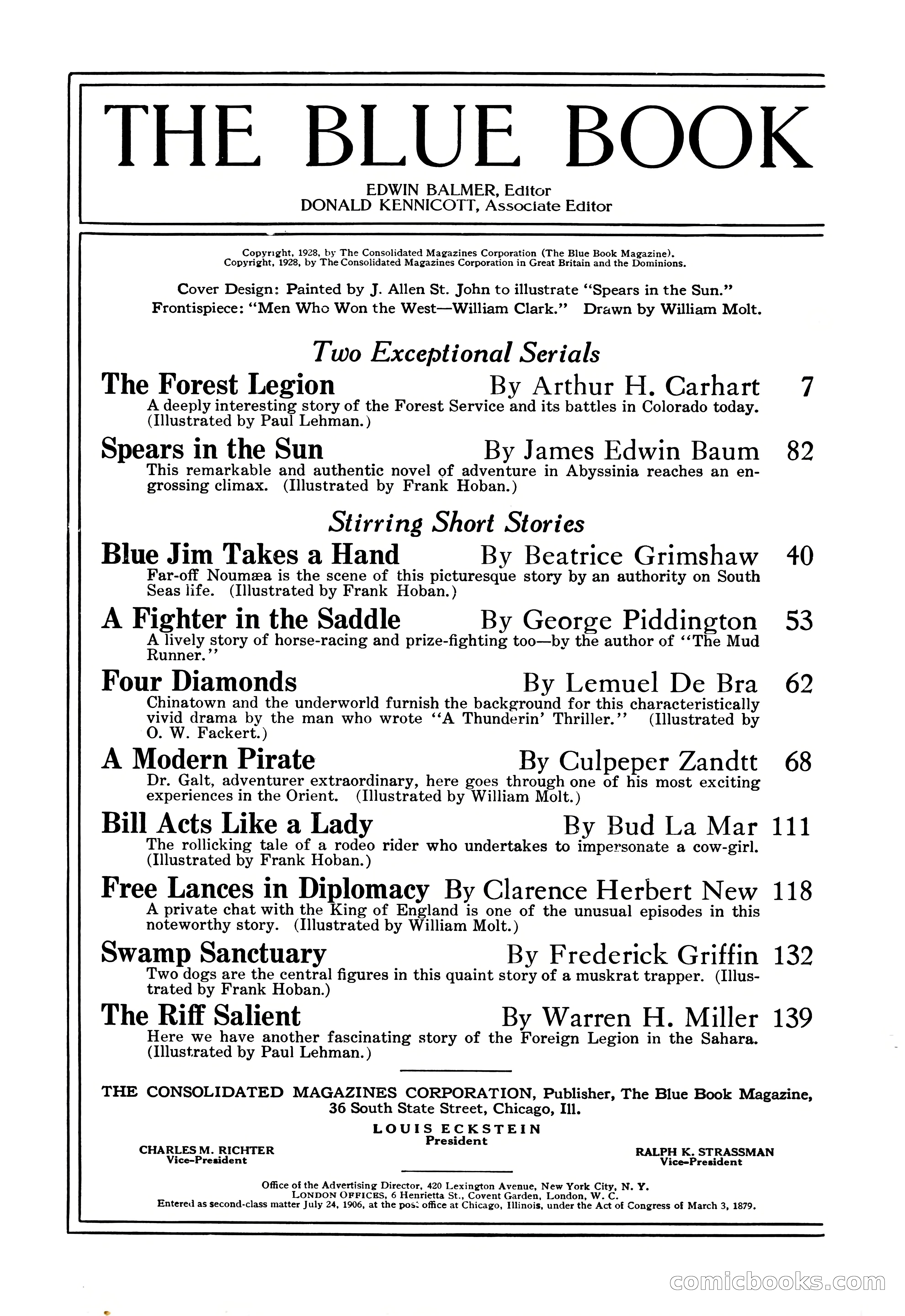 The Illustrated Blue Book Magazine, July 1928 — page 4 of 204