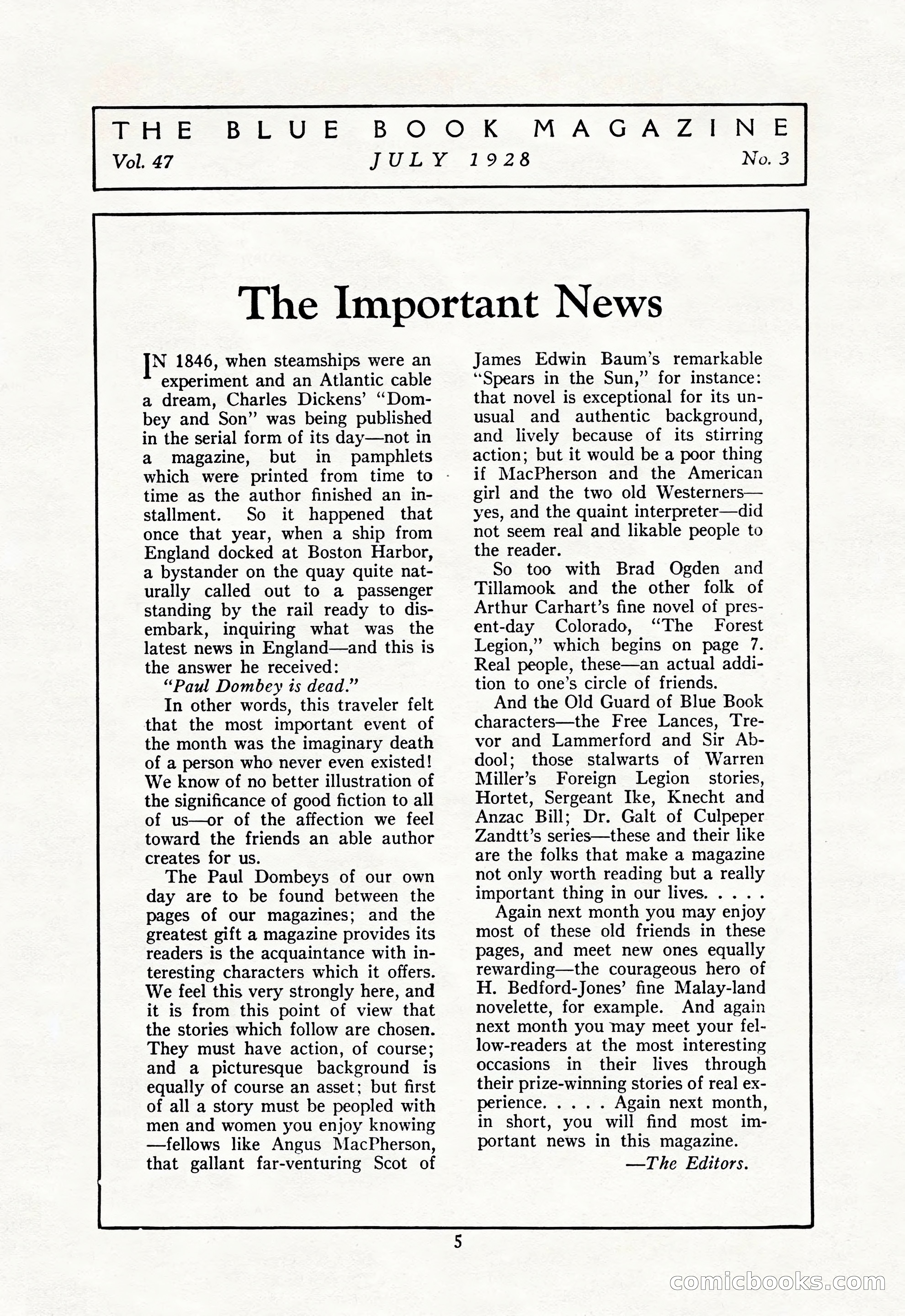 The Illustrated Blue Book Magazine, July 1928 — page 7 of 204