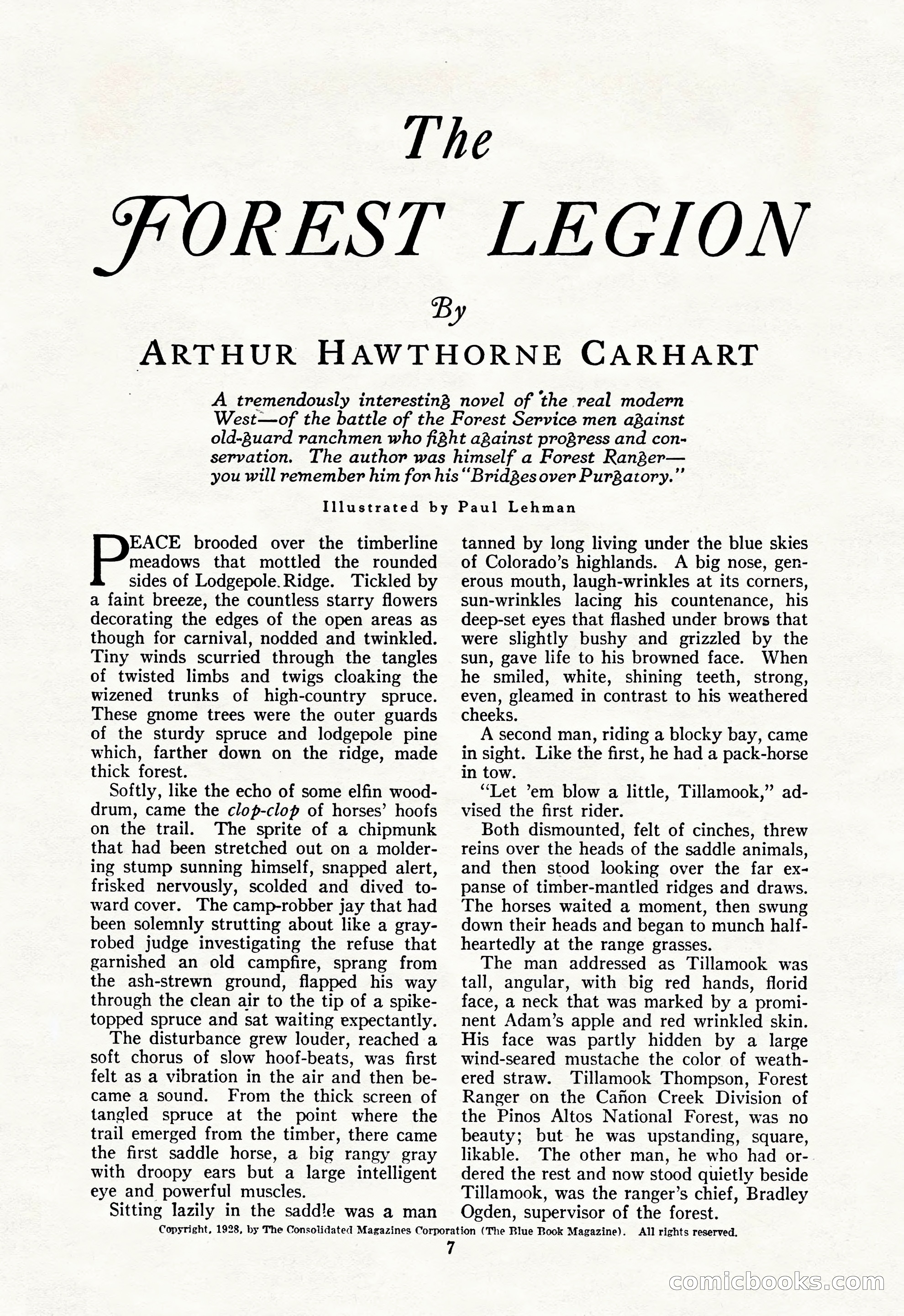 The Illustrated Blue Book Magazine, July 1928 — page 9 of 204