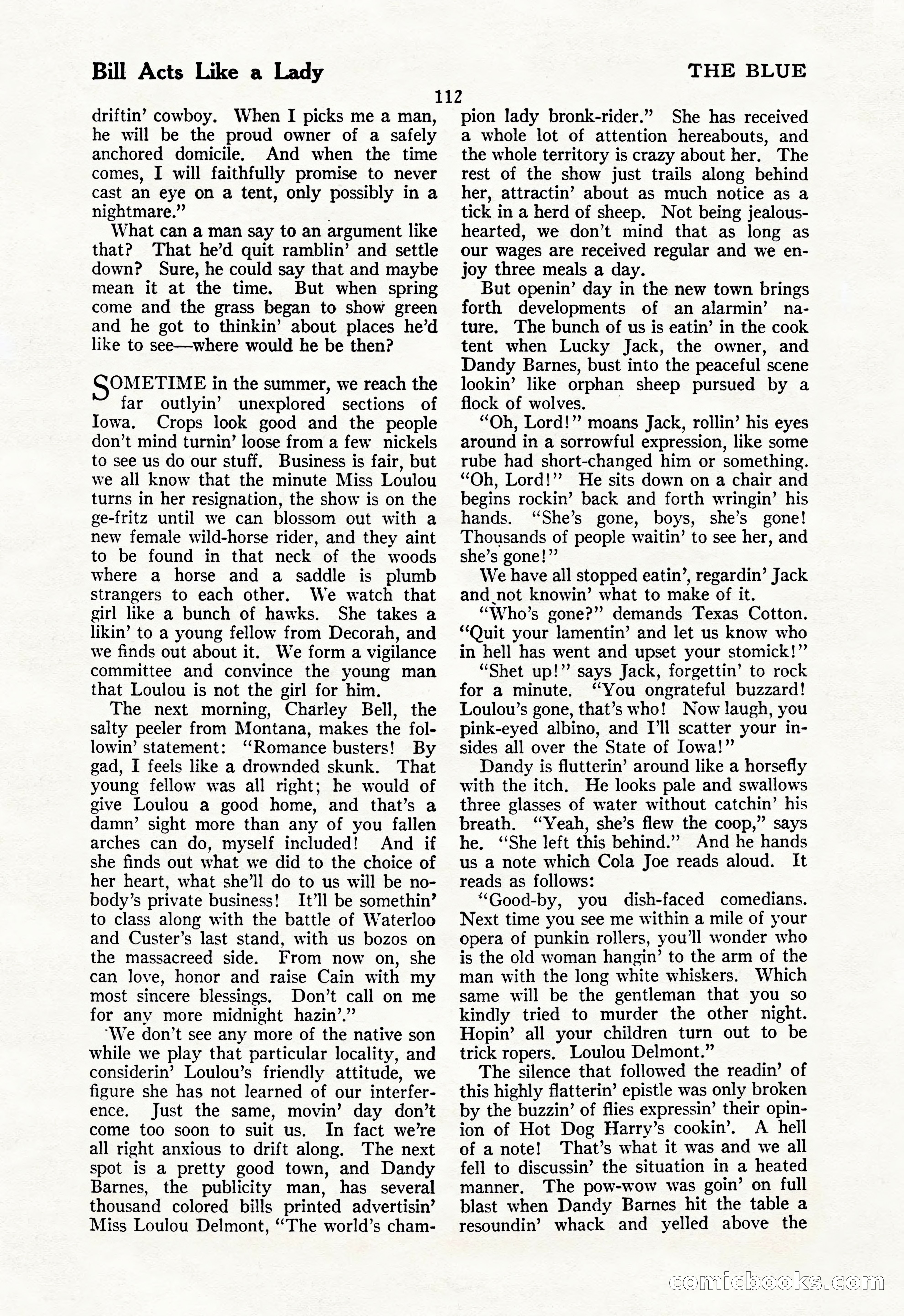 The Illustrated Blue Book Magazine, July 1928 — page 114 of 204
