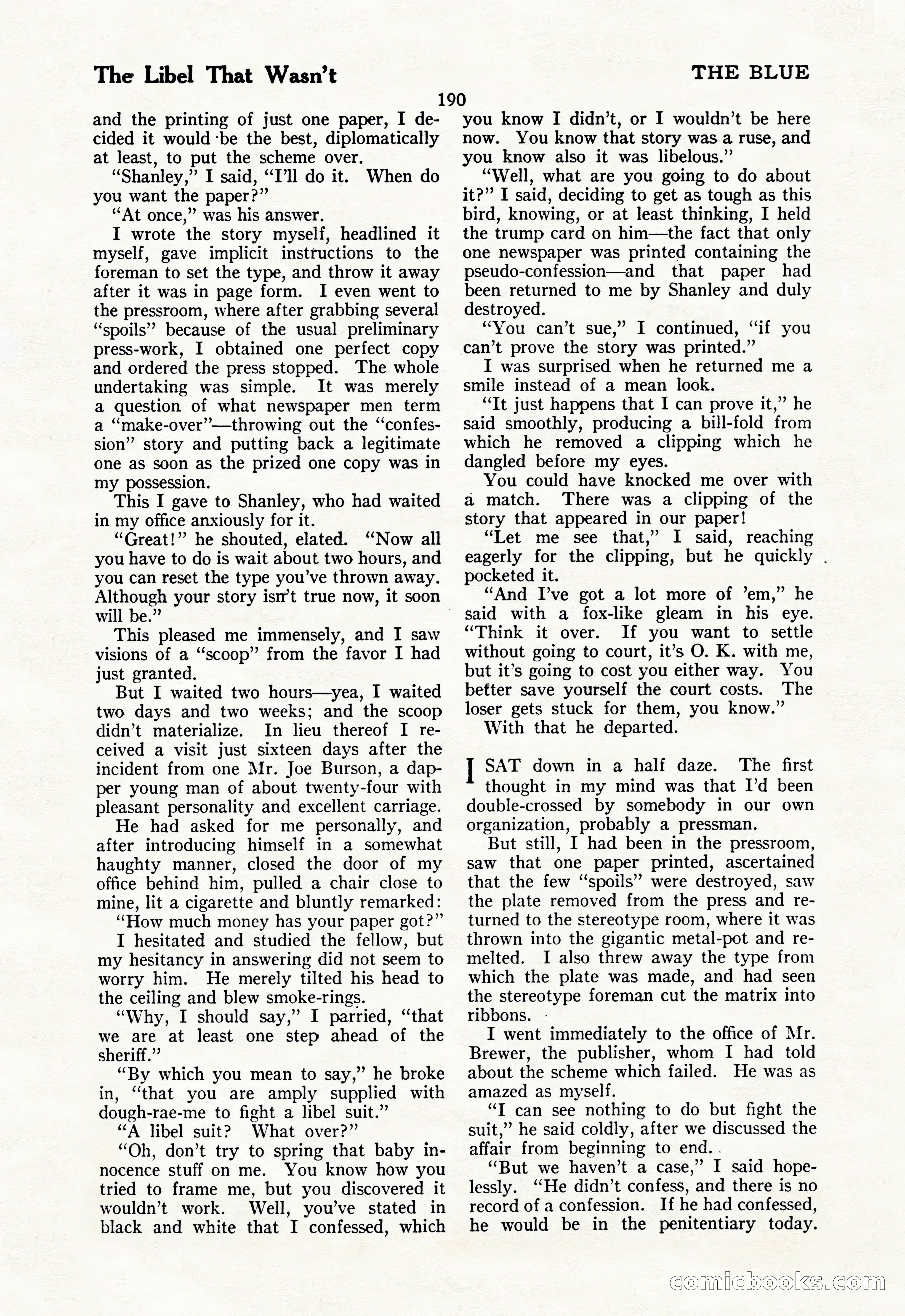 The Illustrated Blue Book Magazine, July 1928 — page 192 of 204