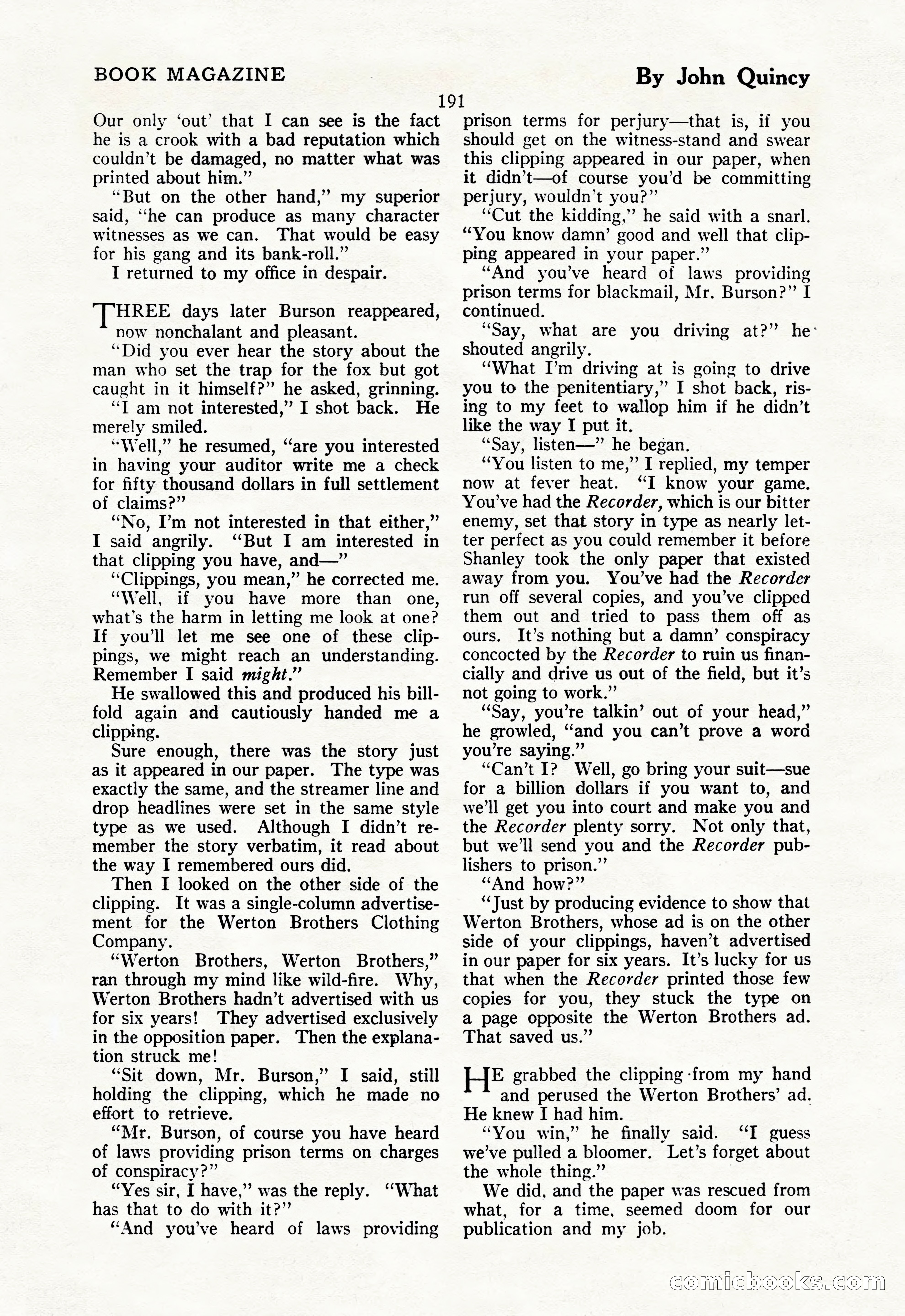 The Illustrated Blue Book Magazine, July 1928 — page 193 of 204