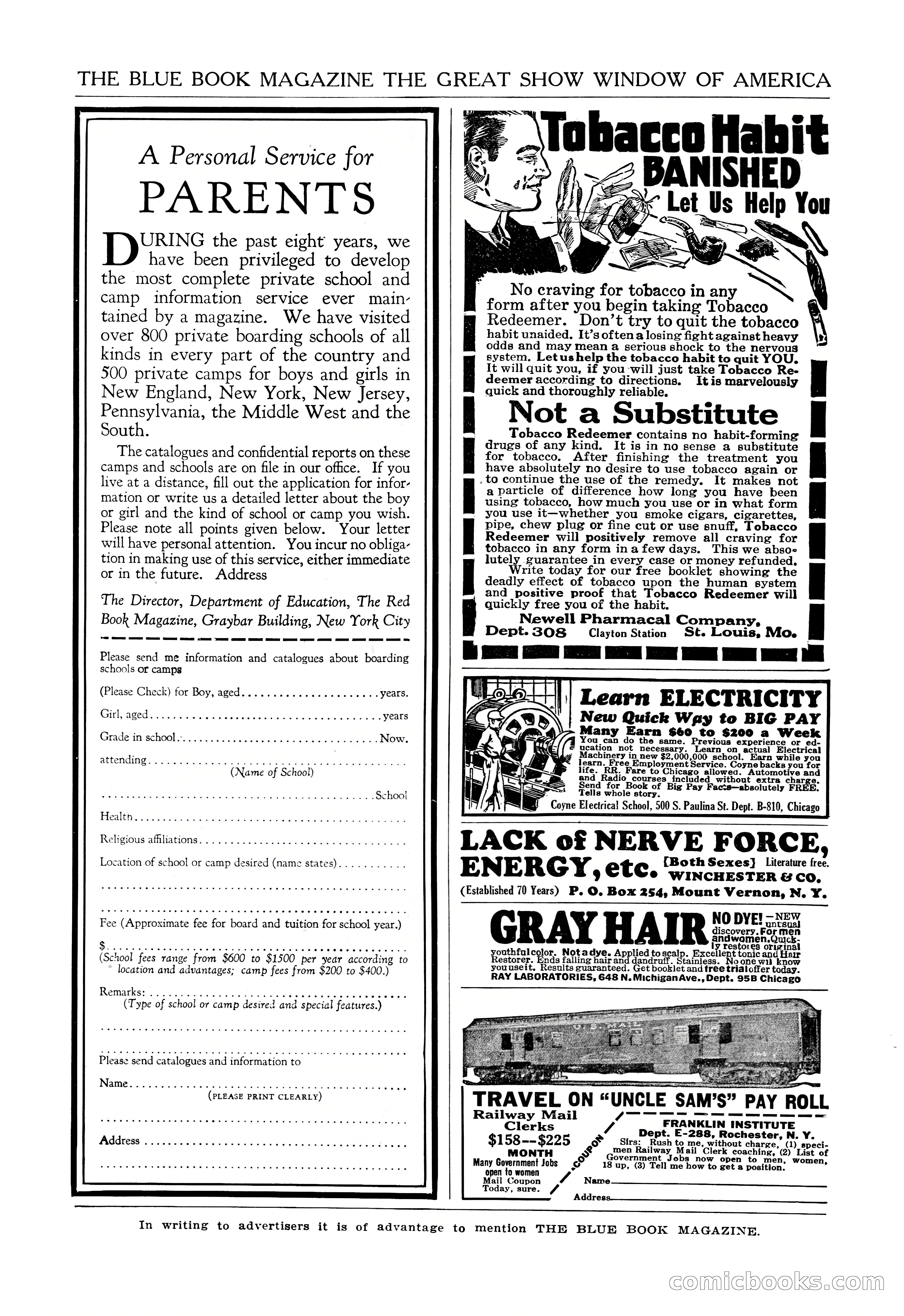 The Illustrated Blue Book Magazine, July 1928 — page 199 of 204