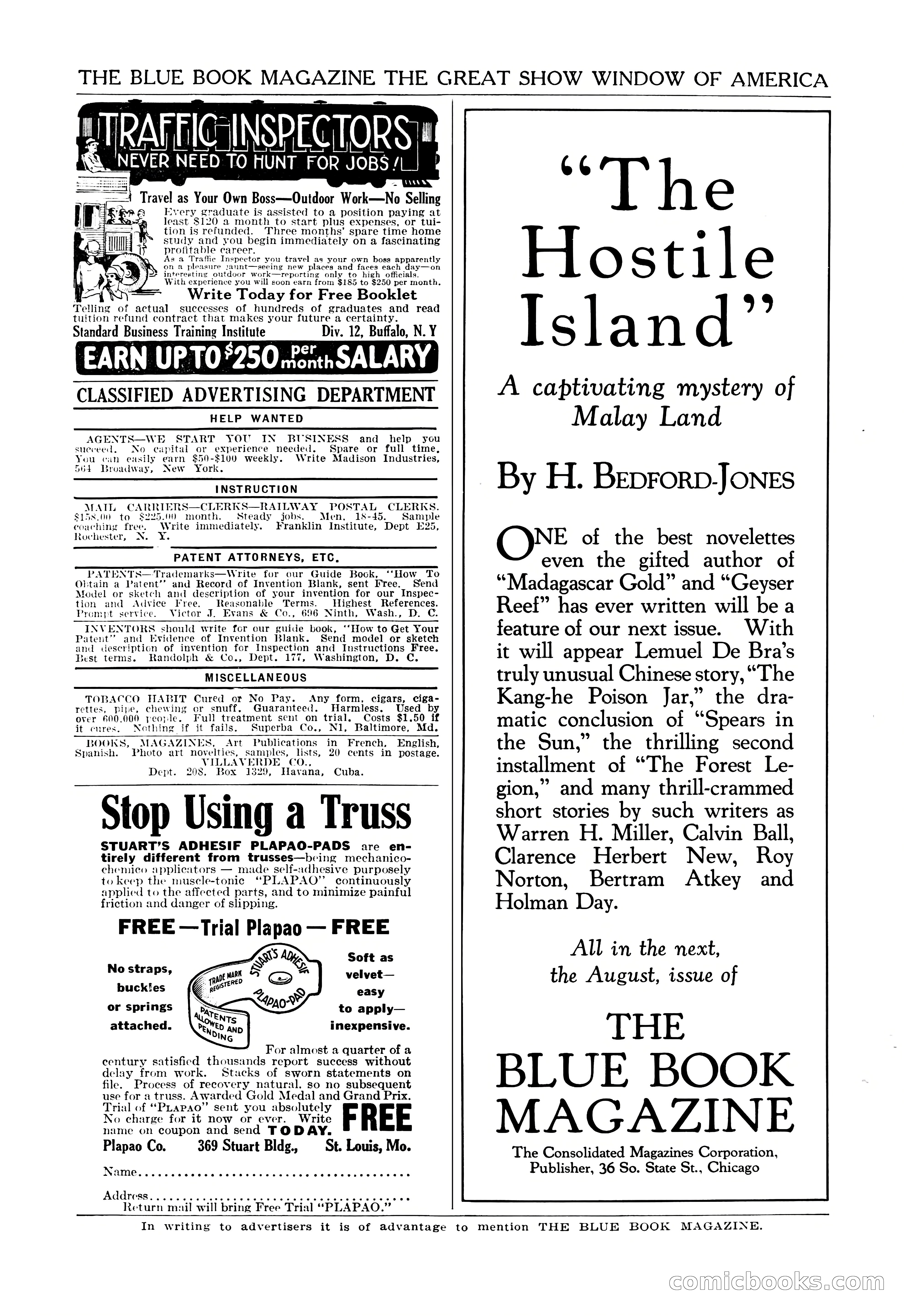 The Illustrated Blue Book Magazine, July 1928 — page 202 of 204