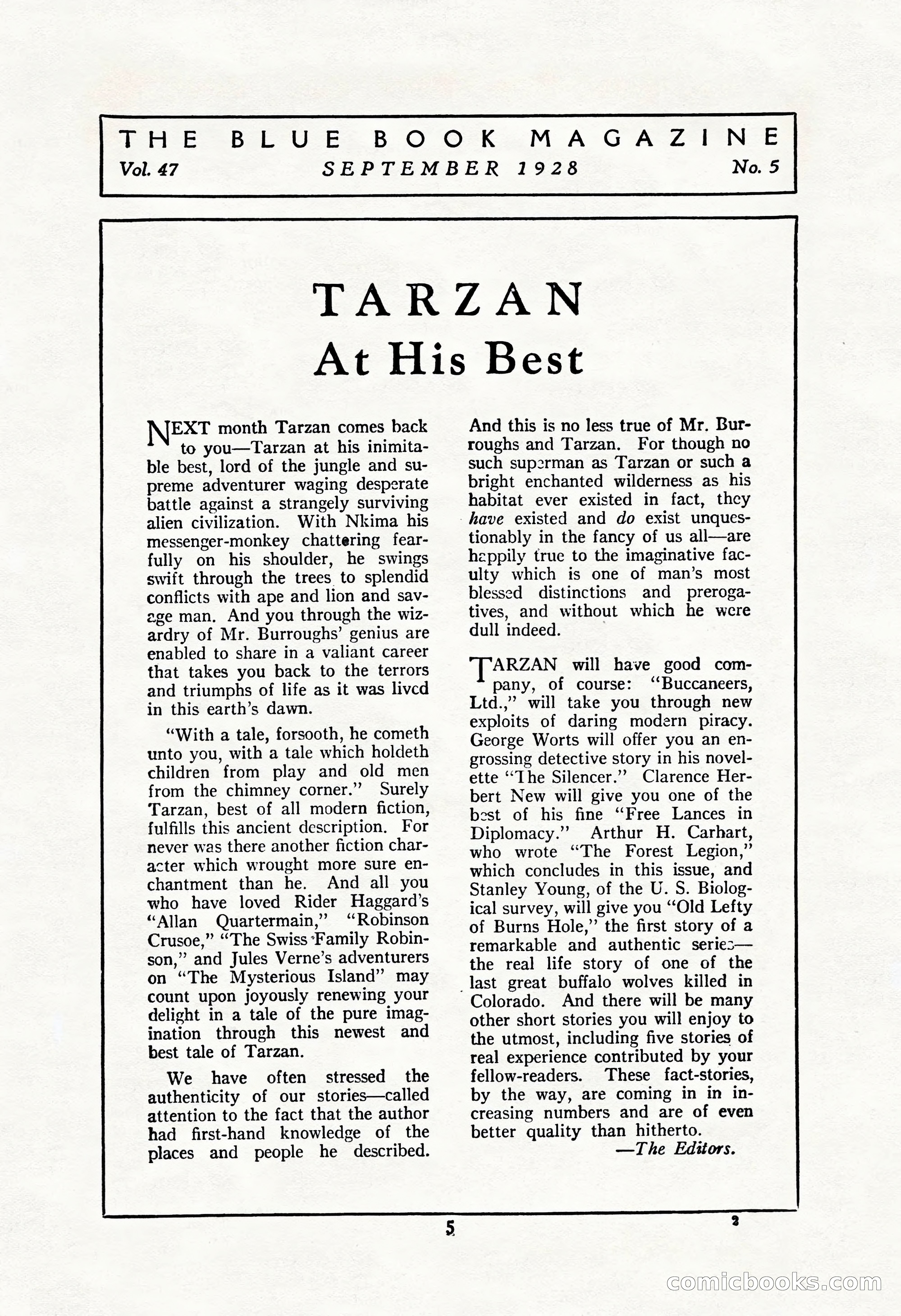 The Illustrated Blue Book Magazine, September 1928 — page 7 of 204