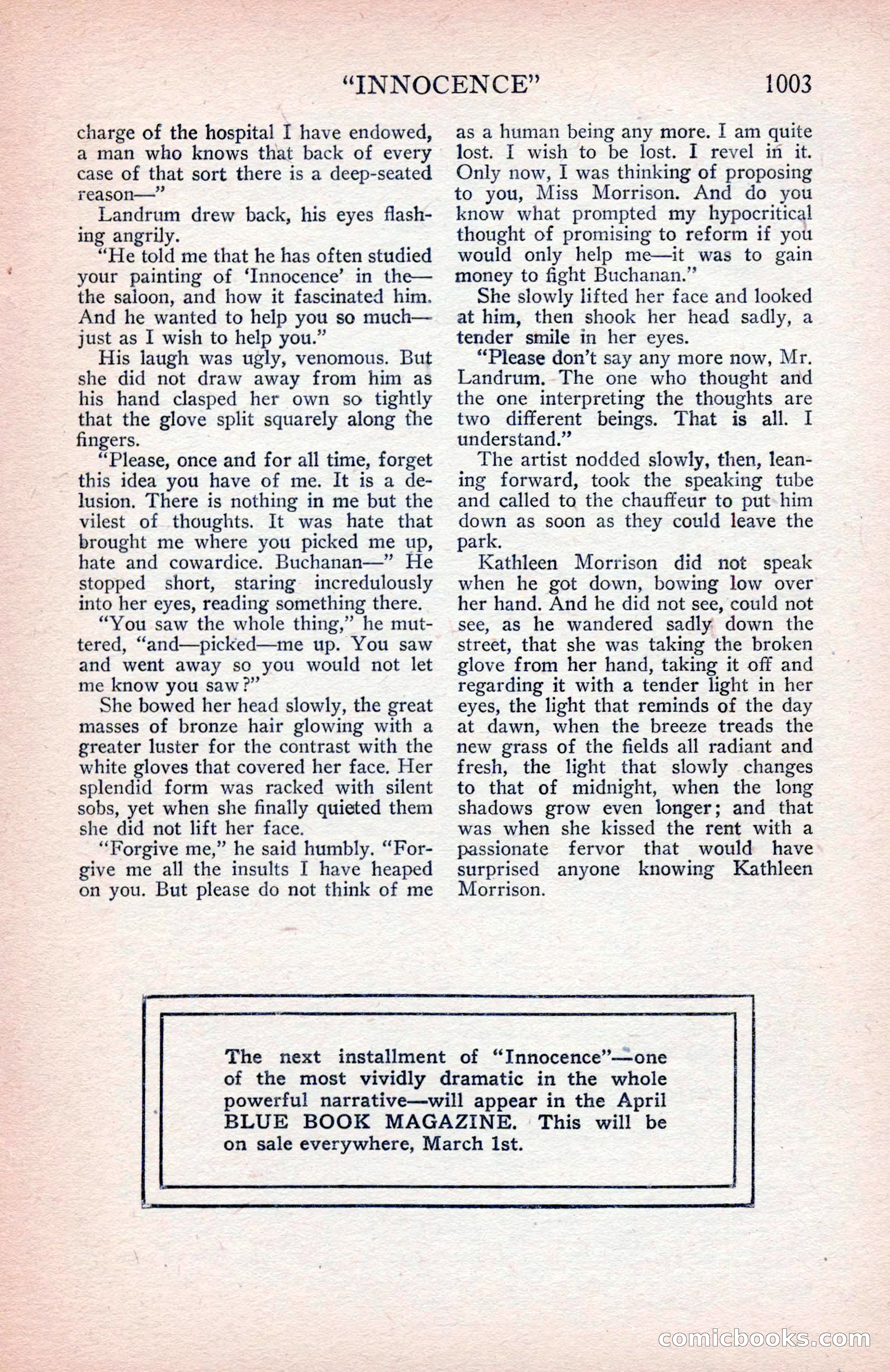 The Blue Book Magazine, March 1914 — page 173 of 222