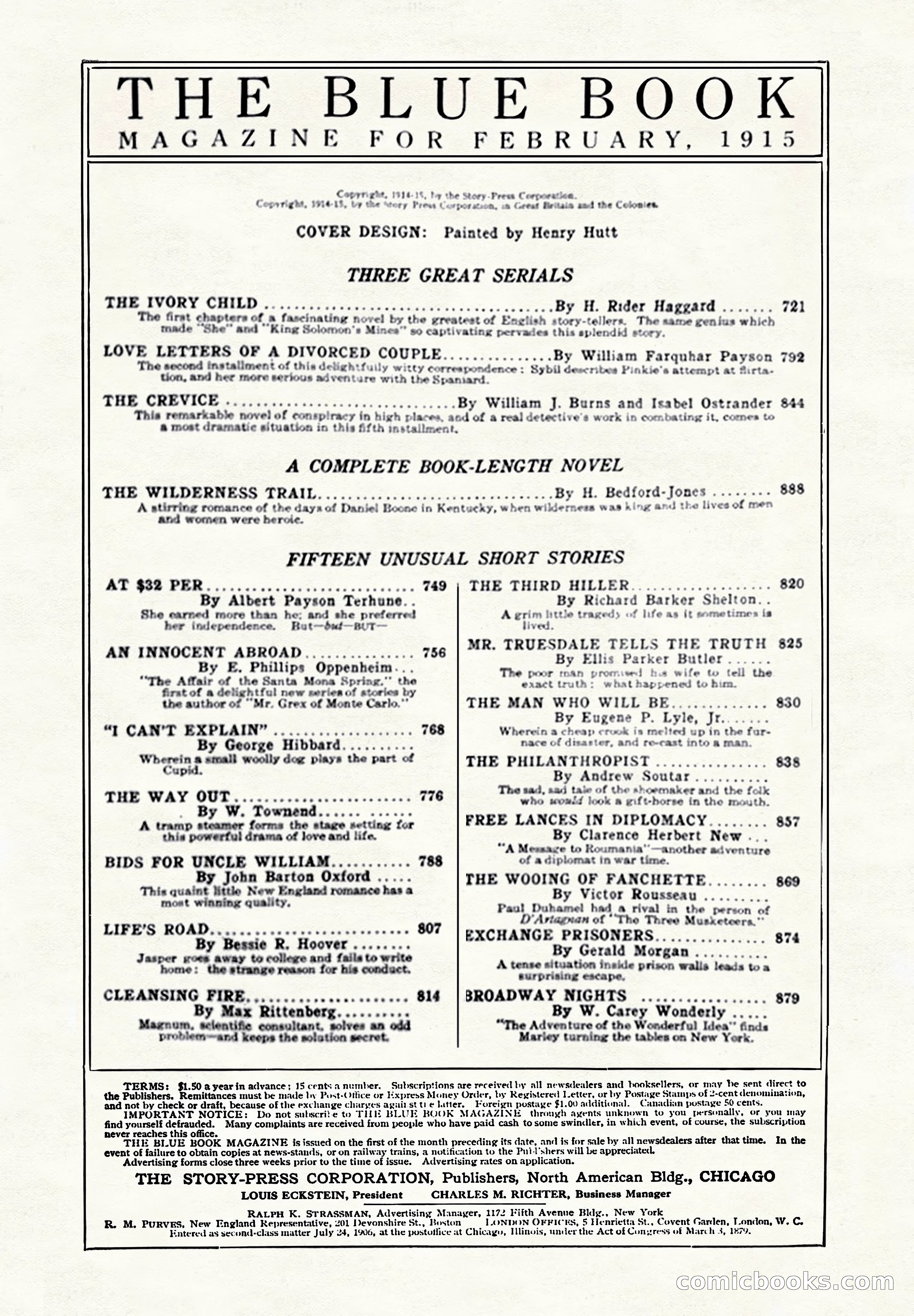 The Blue Book Magazine, February 1915 — page 3 of 246