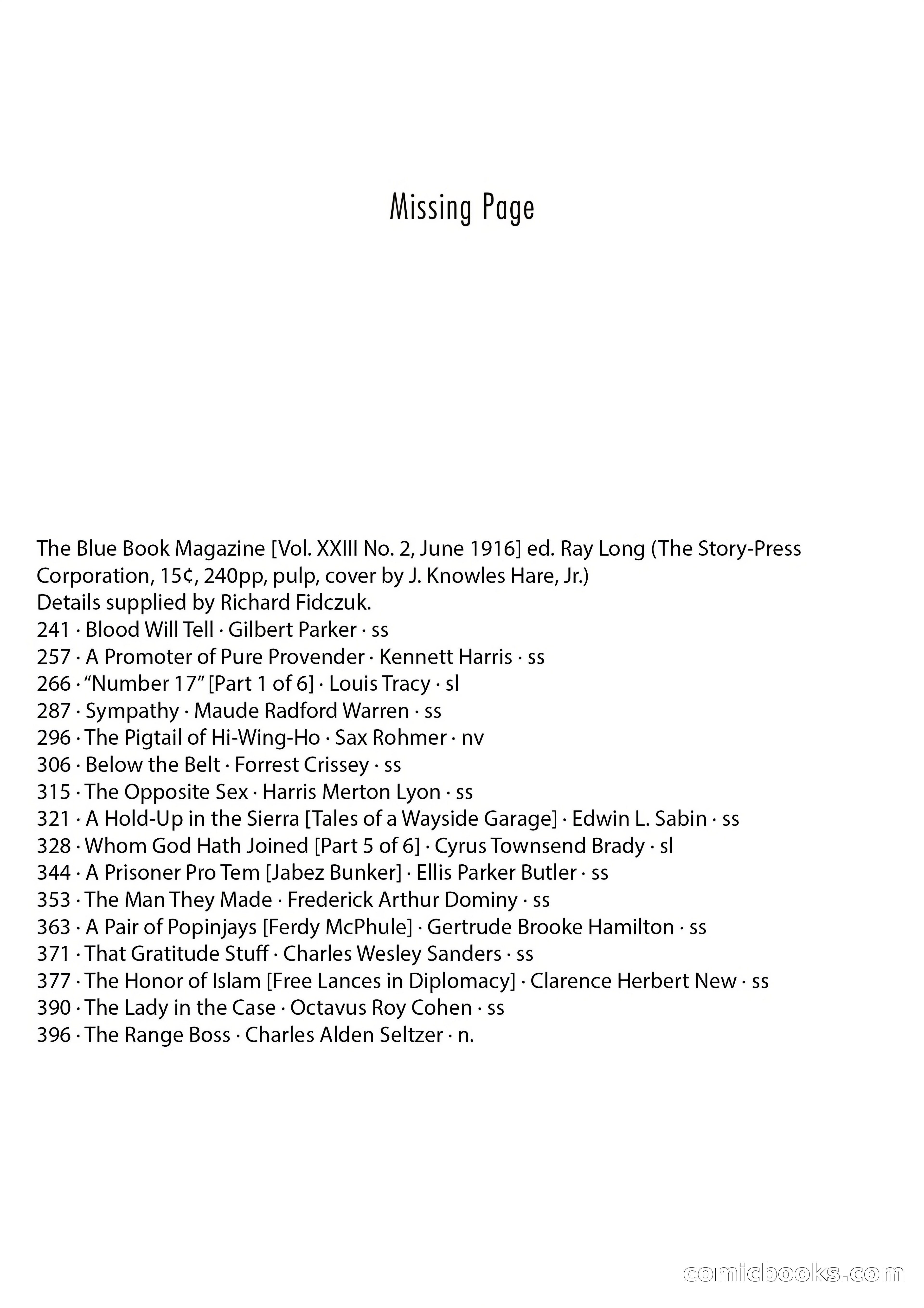 The Blue Book Magazine, June 1916 — page 3 of 262