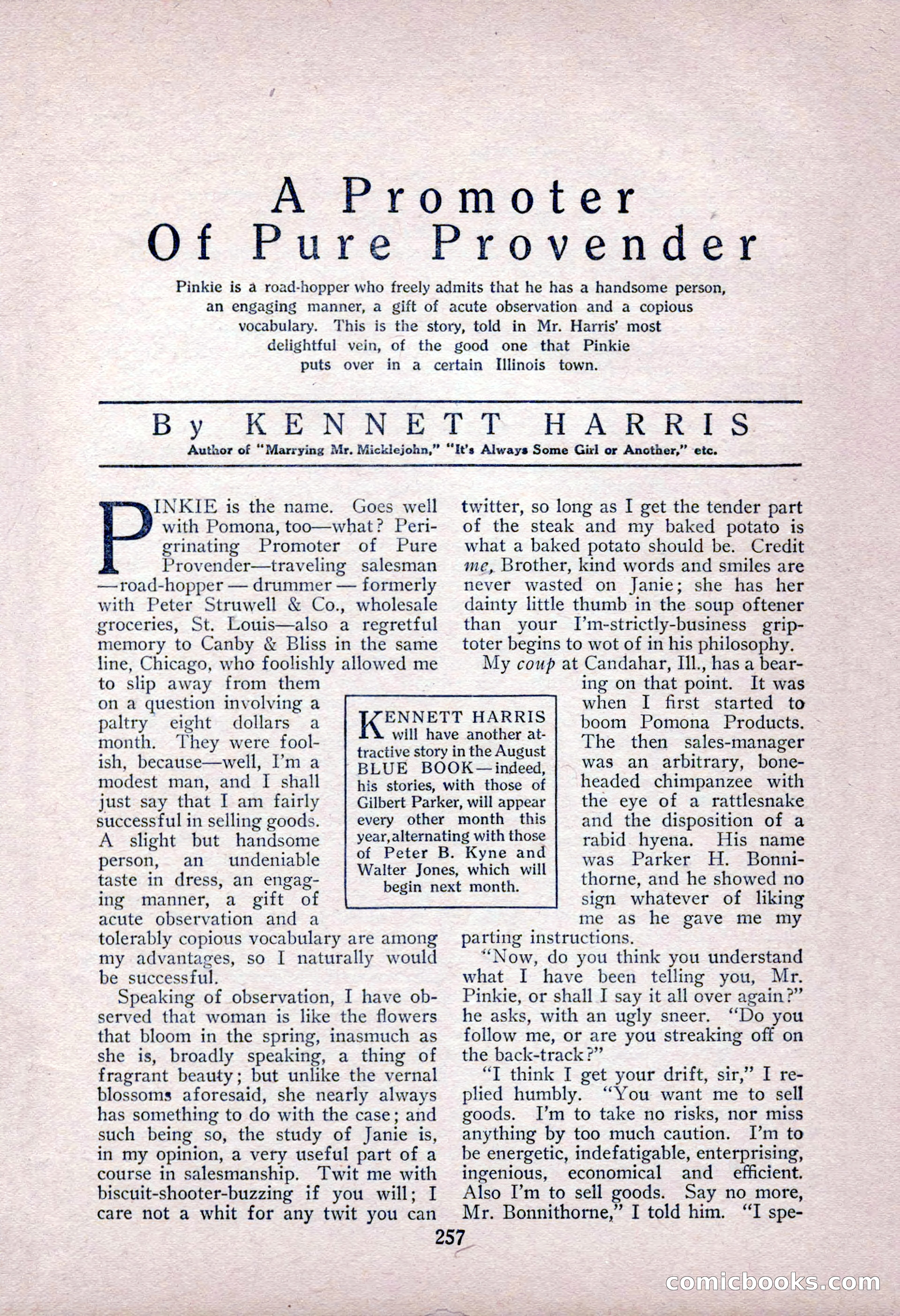 The Blue Book Magazine, June 1916 — page 21 of 262