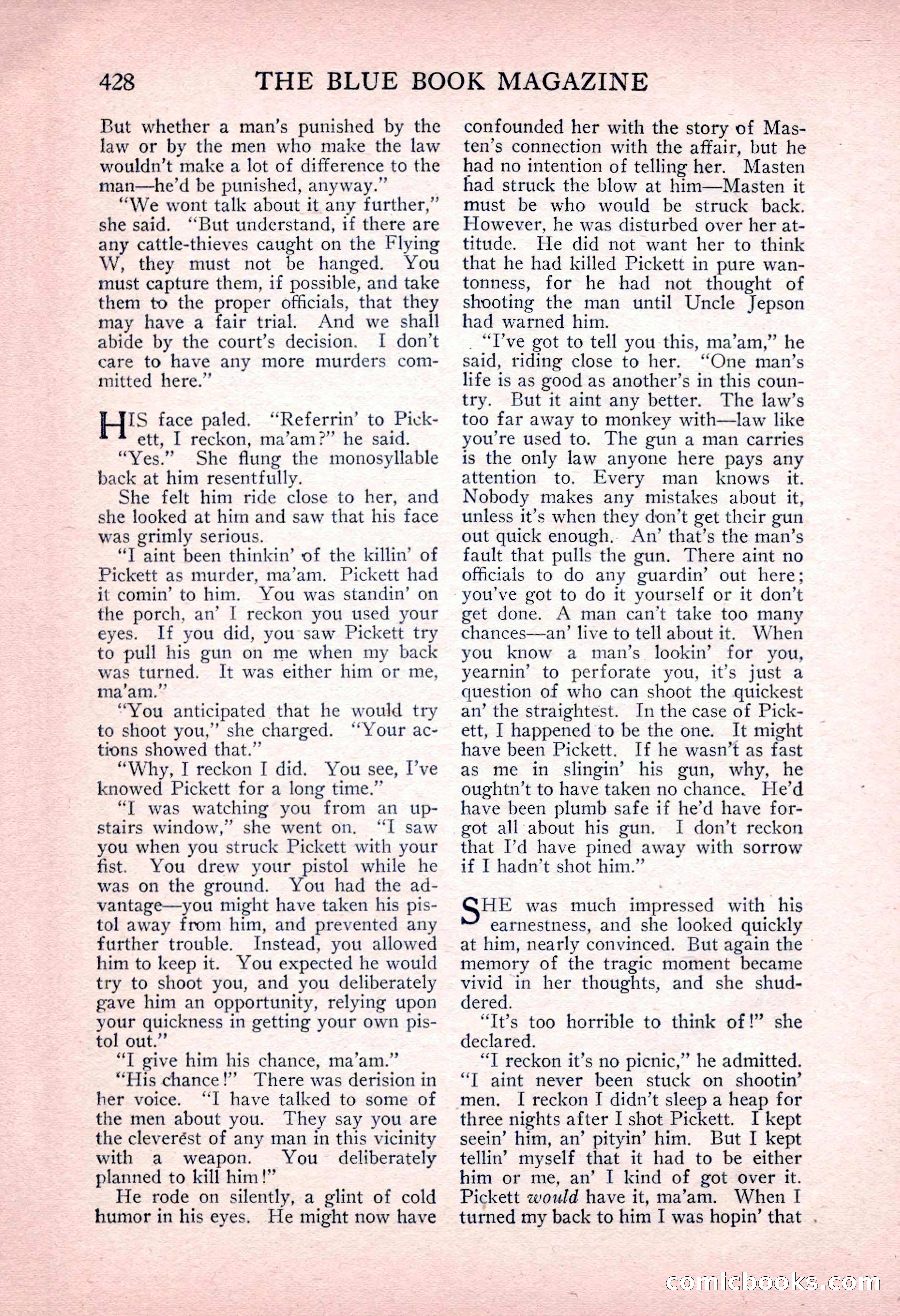 The Blue Book Magazine, June 1916 — page 192 of 262