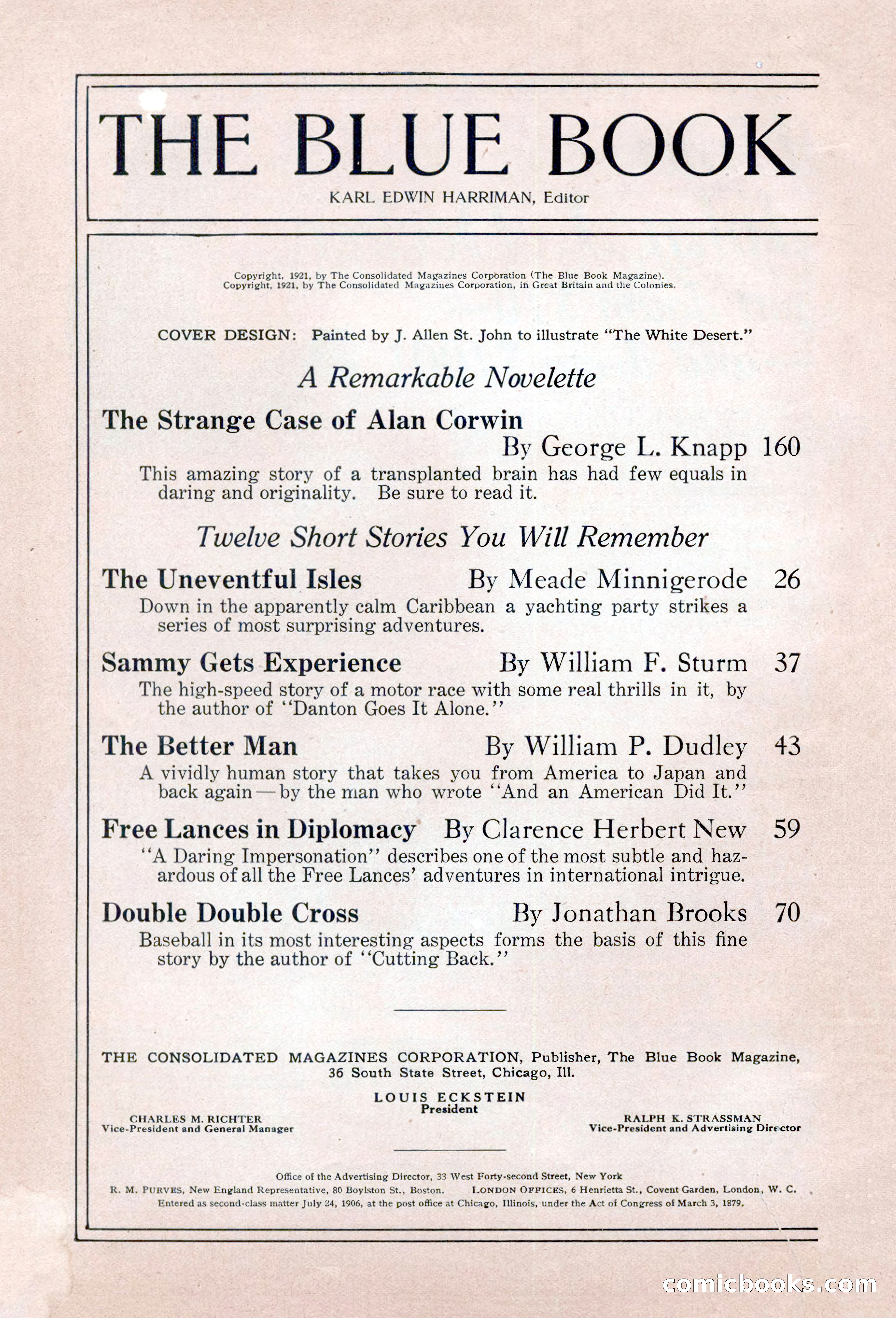 The Blue Book Magazine, January 1922 — page 4 of 208