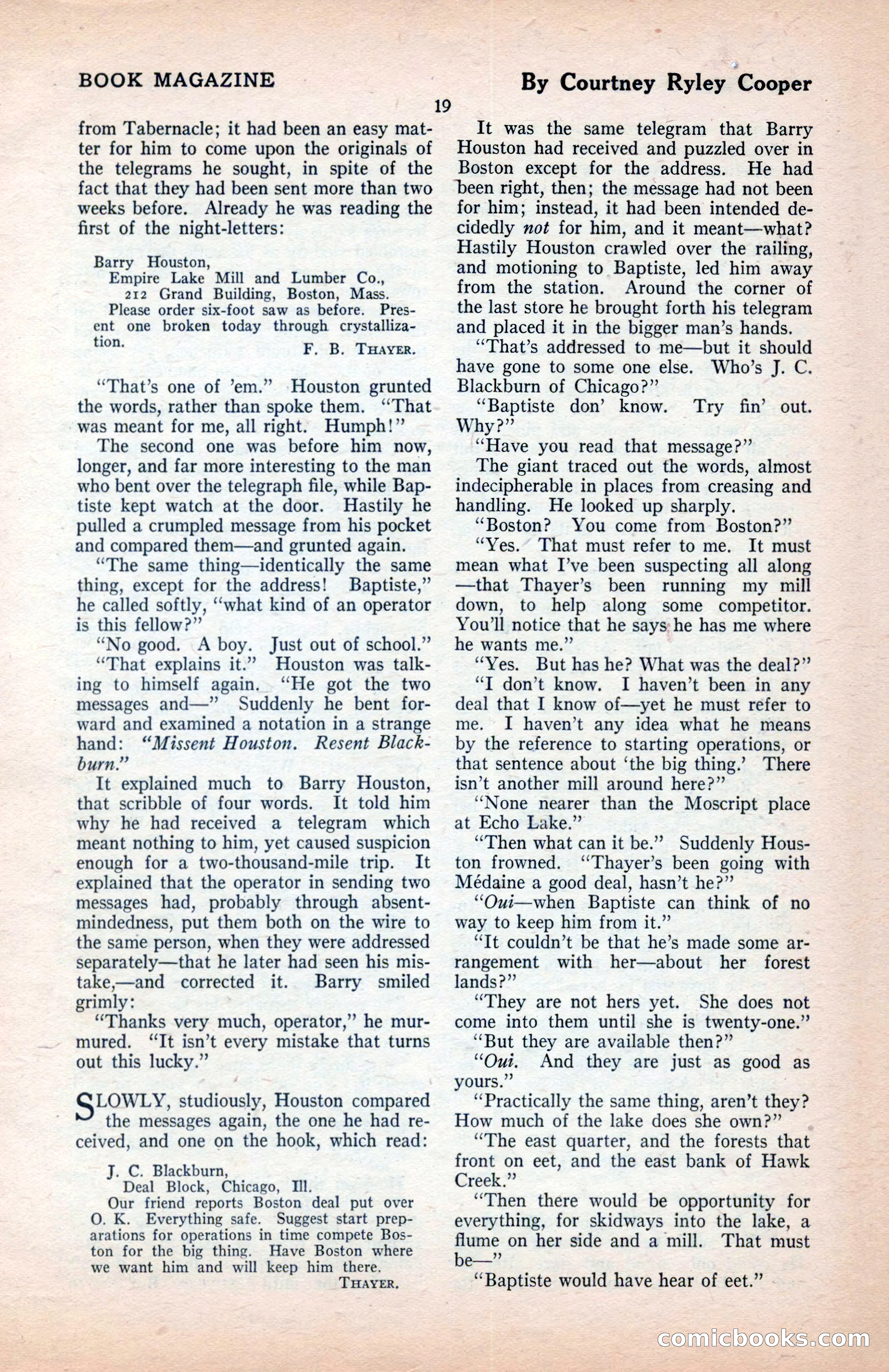 The Blue Book Magazine, January 1922 — page 25 of 208