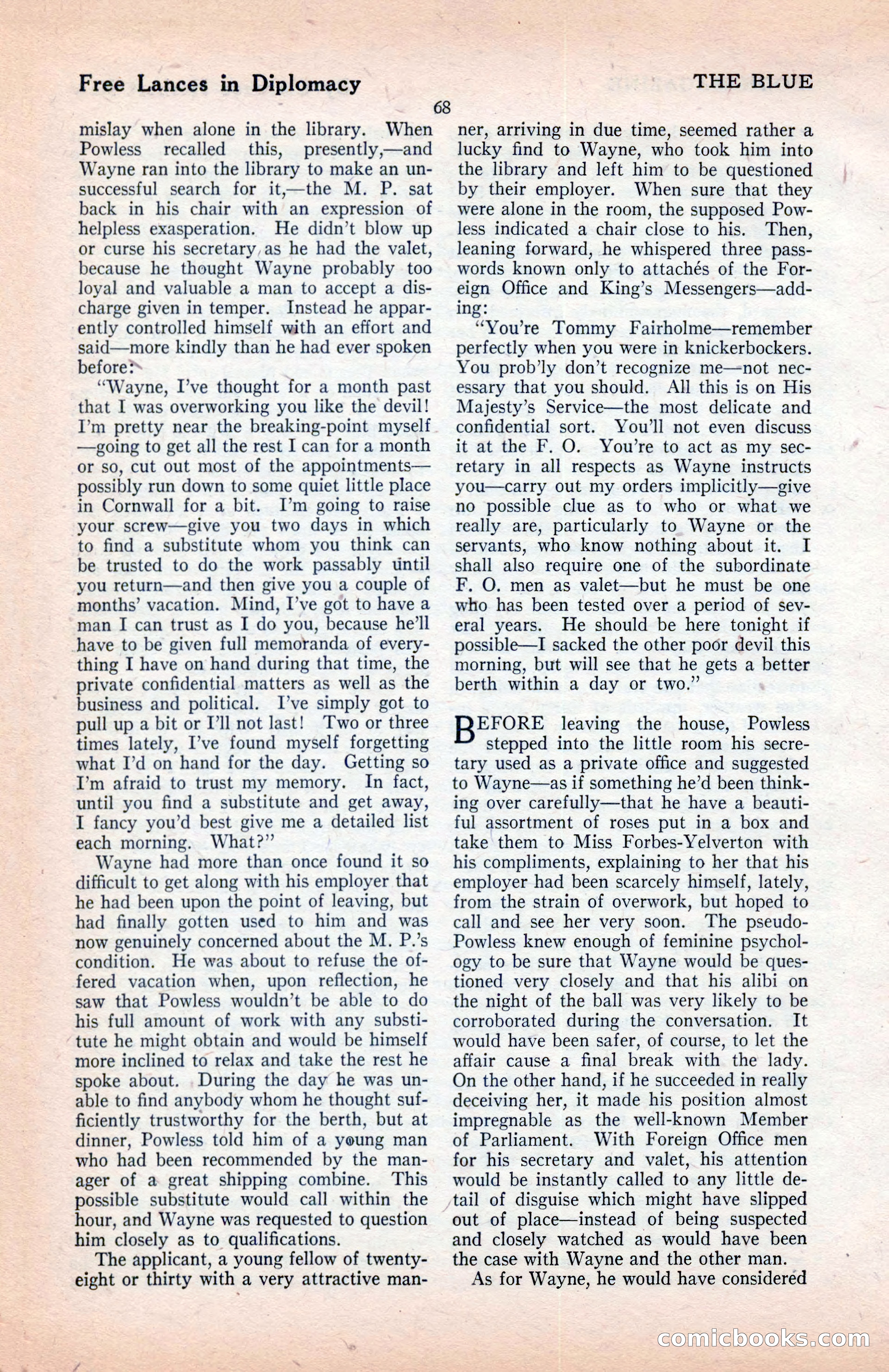 The Blue Book Magazine, January 1922 — page 74 of 208