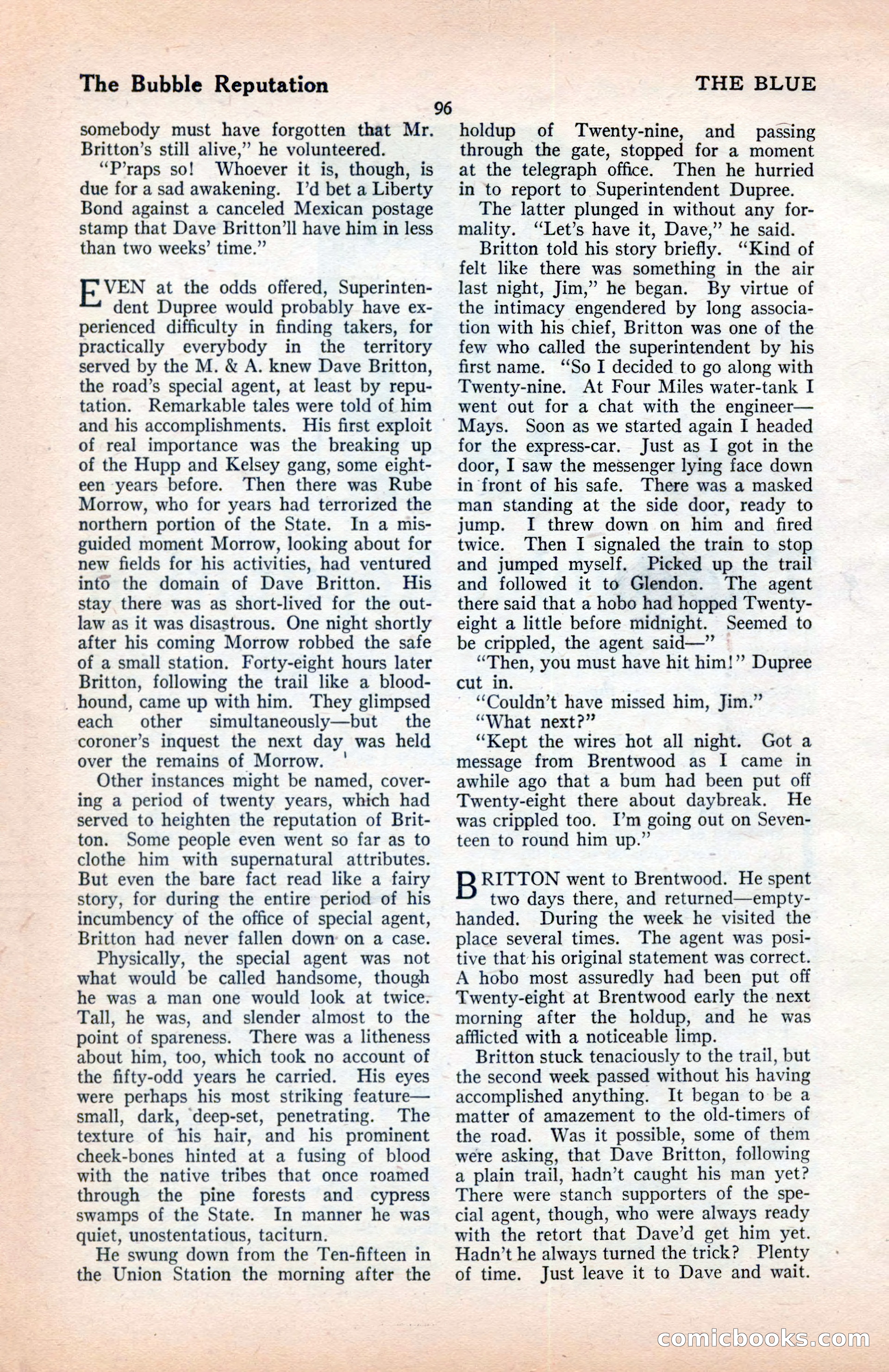 The Blue Book Magazine, January 1922 — page 102 of 208