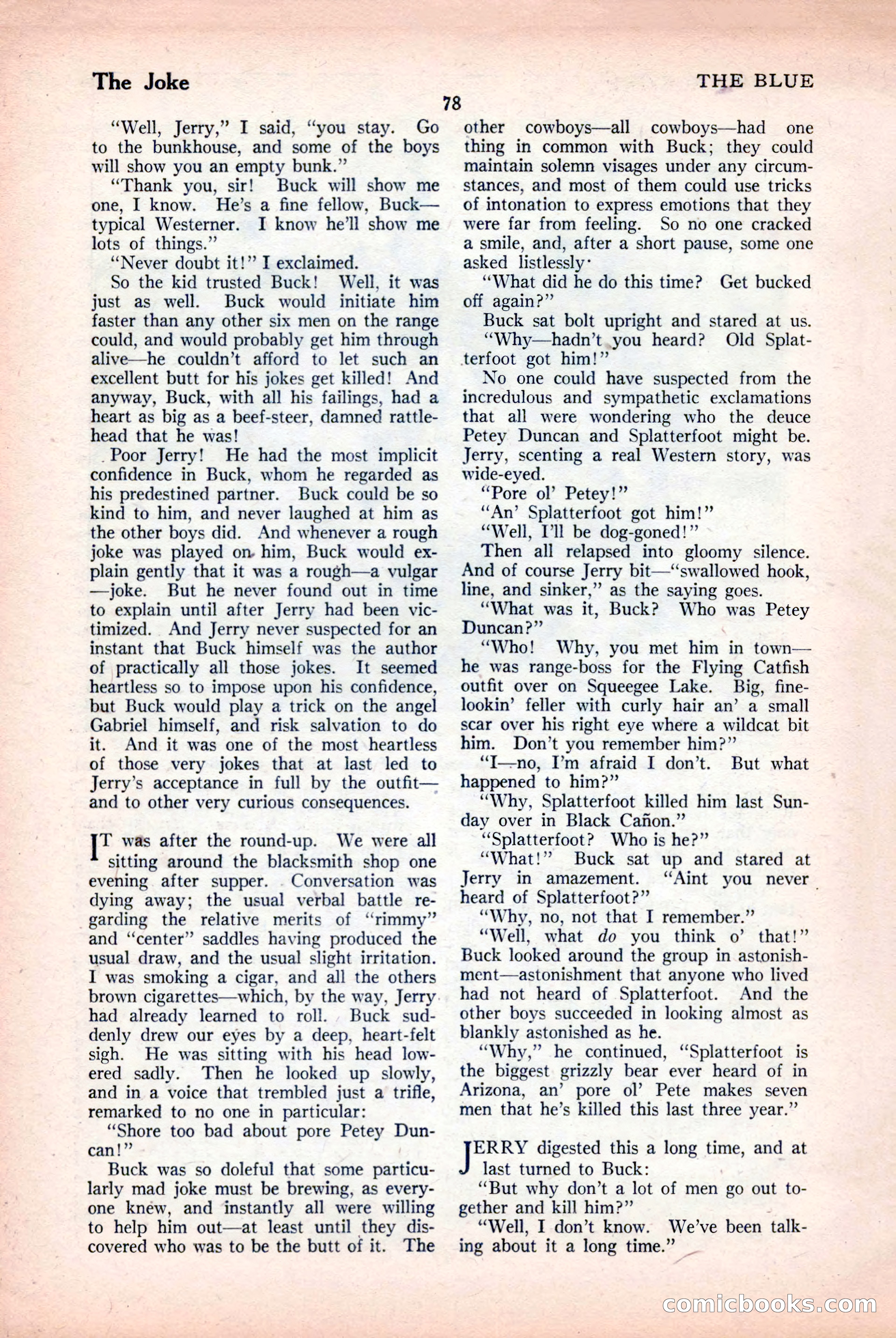 The Blue Book Magazine, April 1926 — page 80 of 208