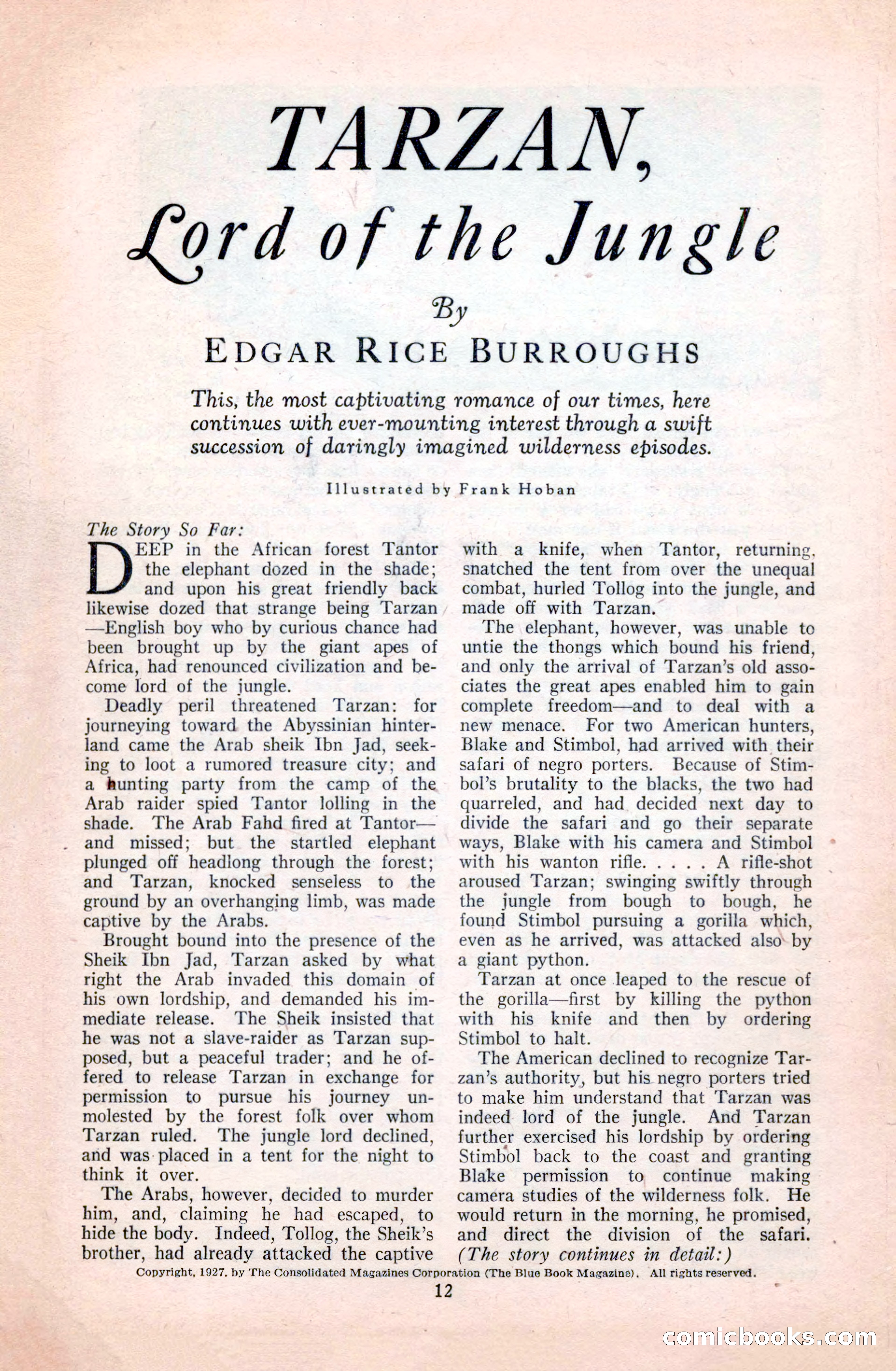 The Illustrated Blue Book Magazine, January 1928 — page 12 of 202