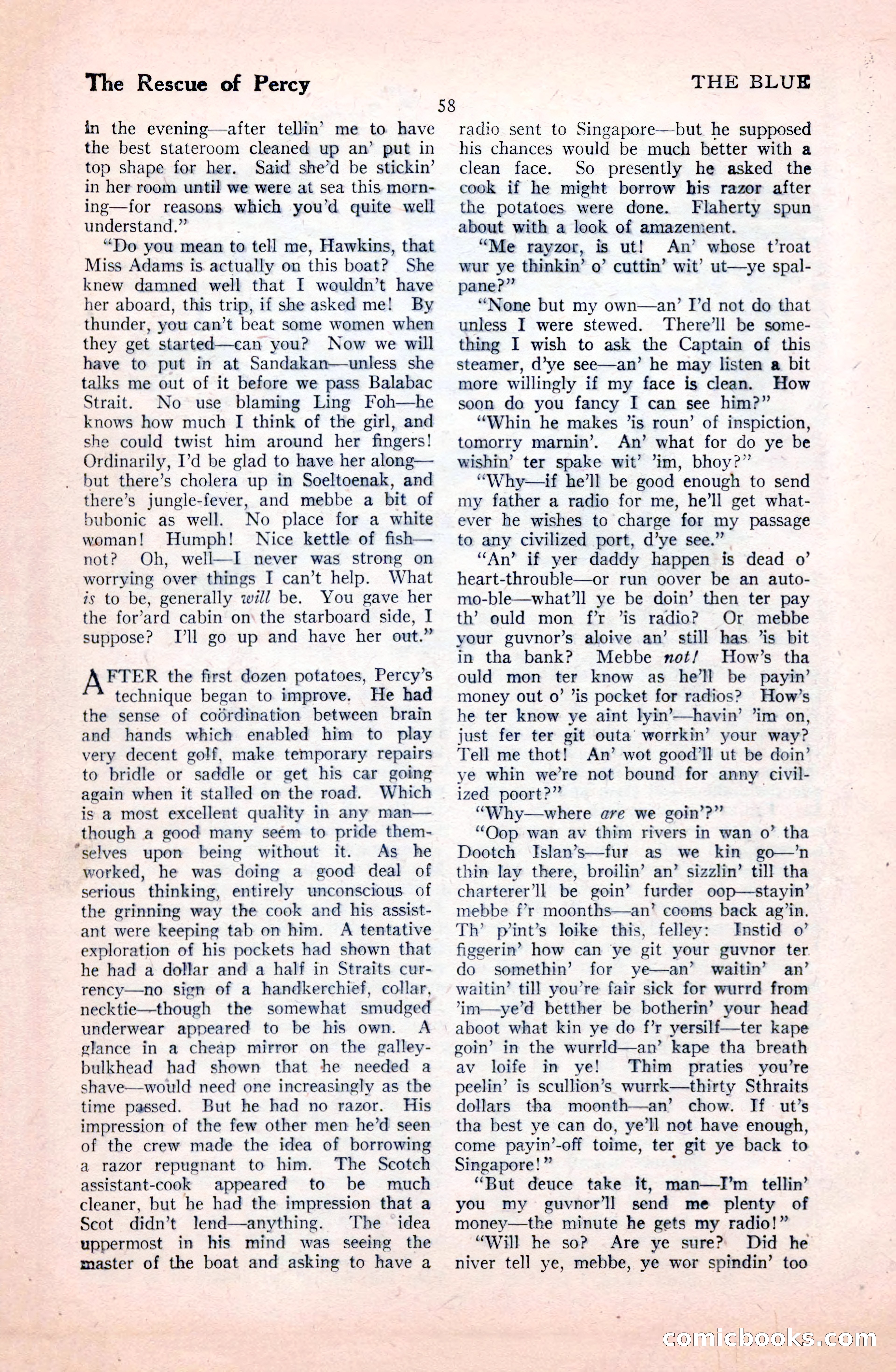The Illustrated Blue Book Magazine, January 1928 — page 58 of 202