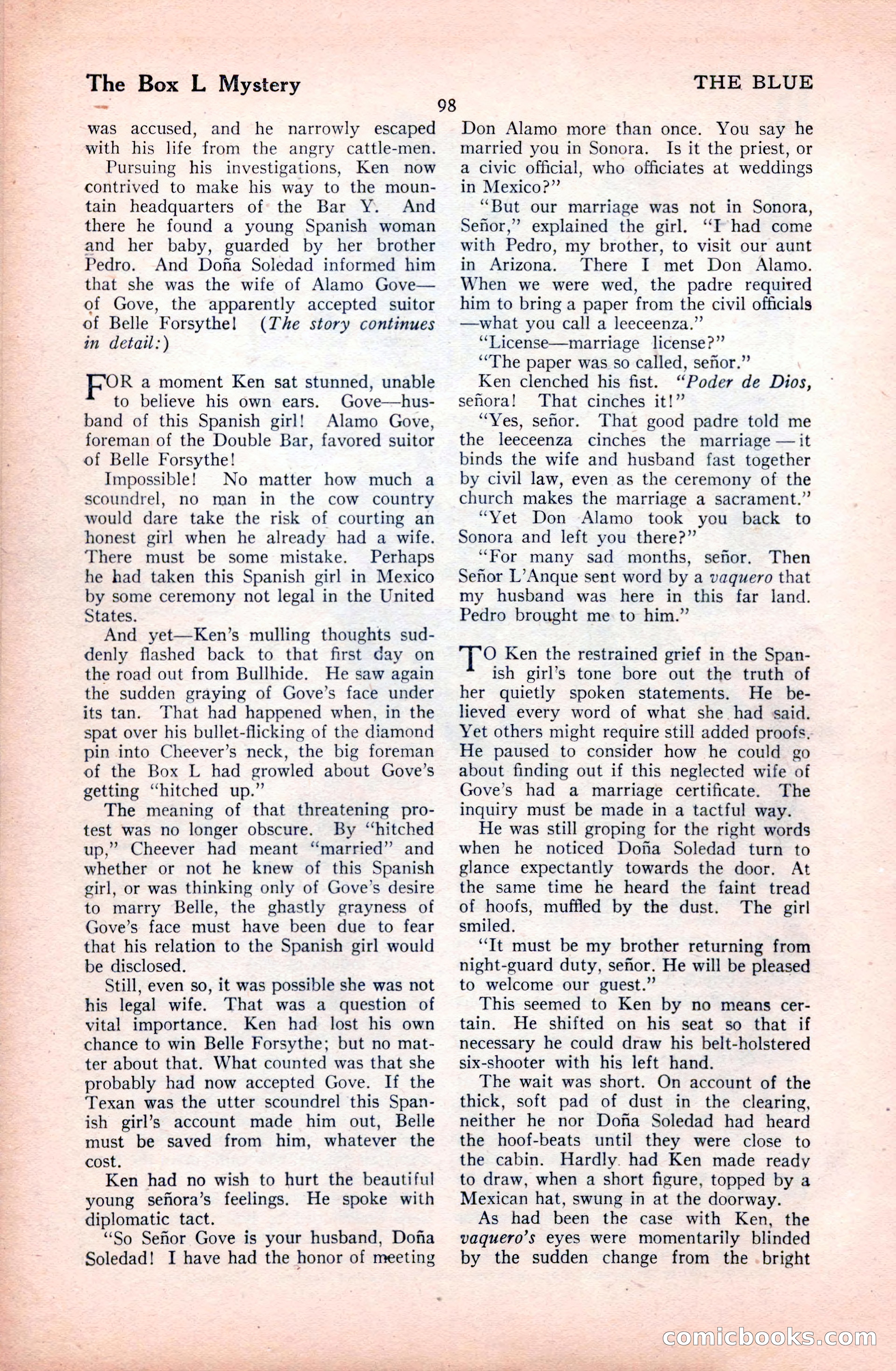 The Illustrated Blue Book Magazine, January 1928 — page 98 of 202
