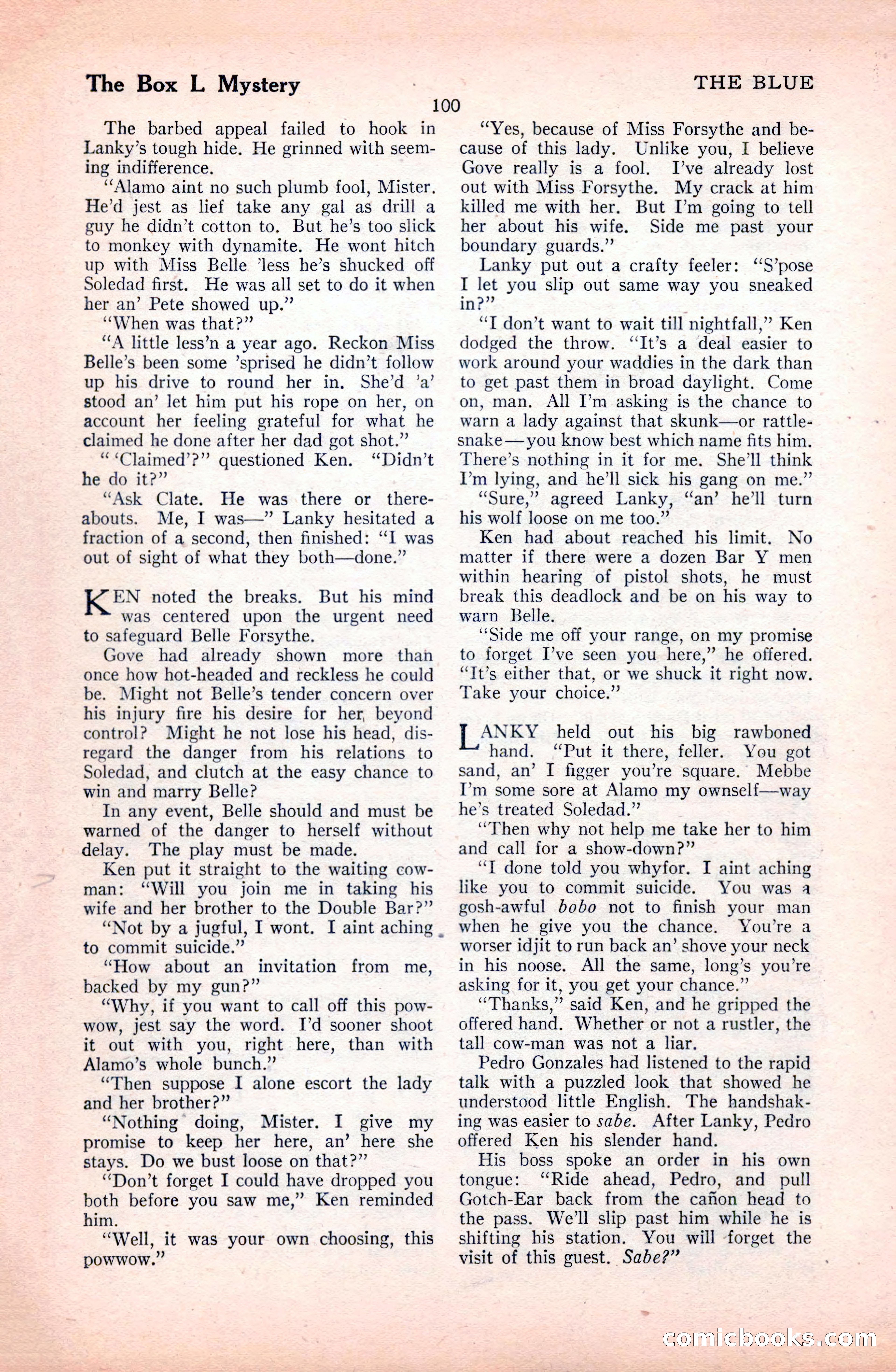 The Illustrated Blue Book Magazine, January 1928 — page 100 of 202