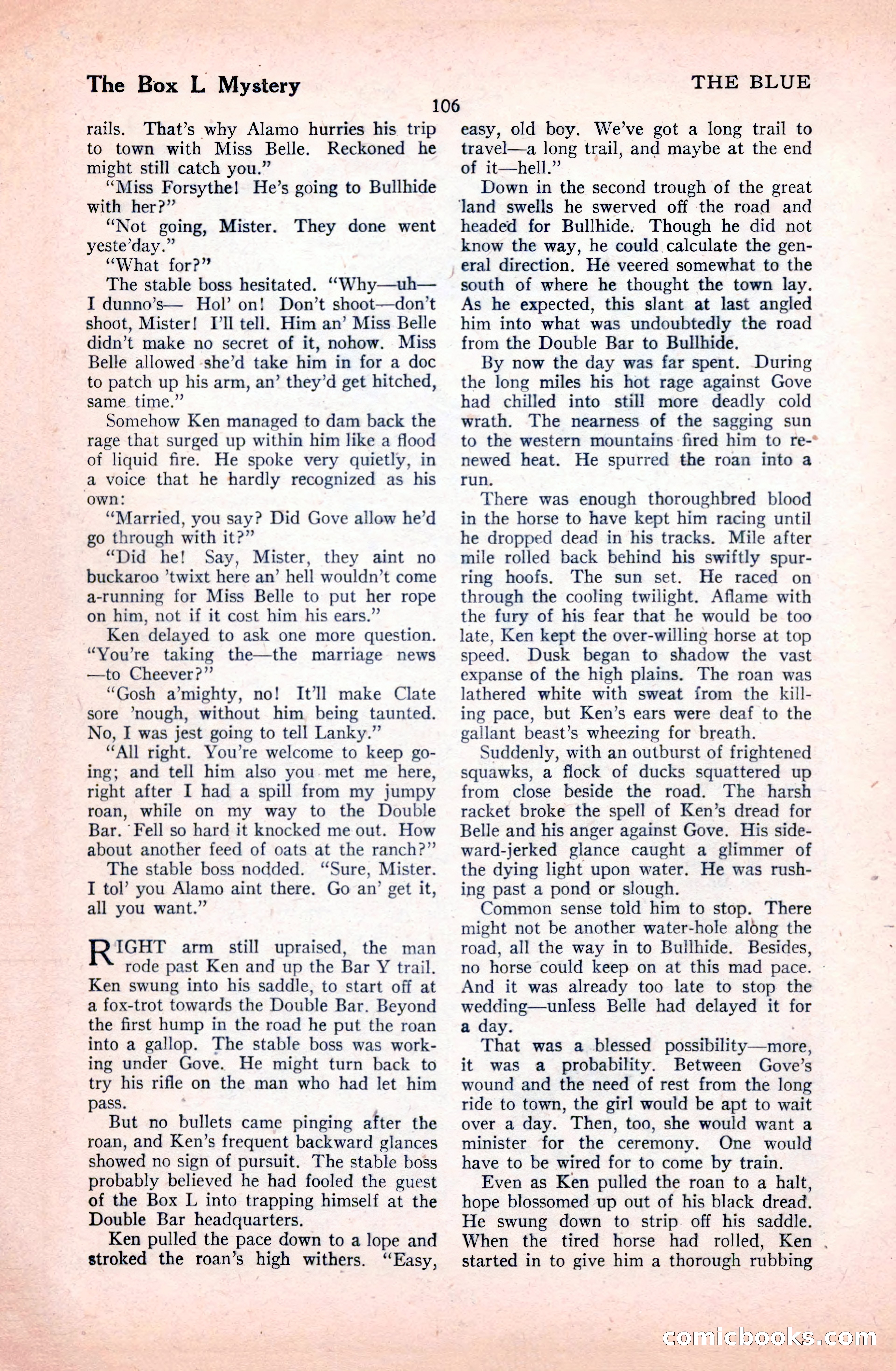 The Illustrated Blue Book Magazine, January 1928 — page 106 of 202