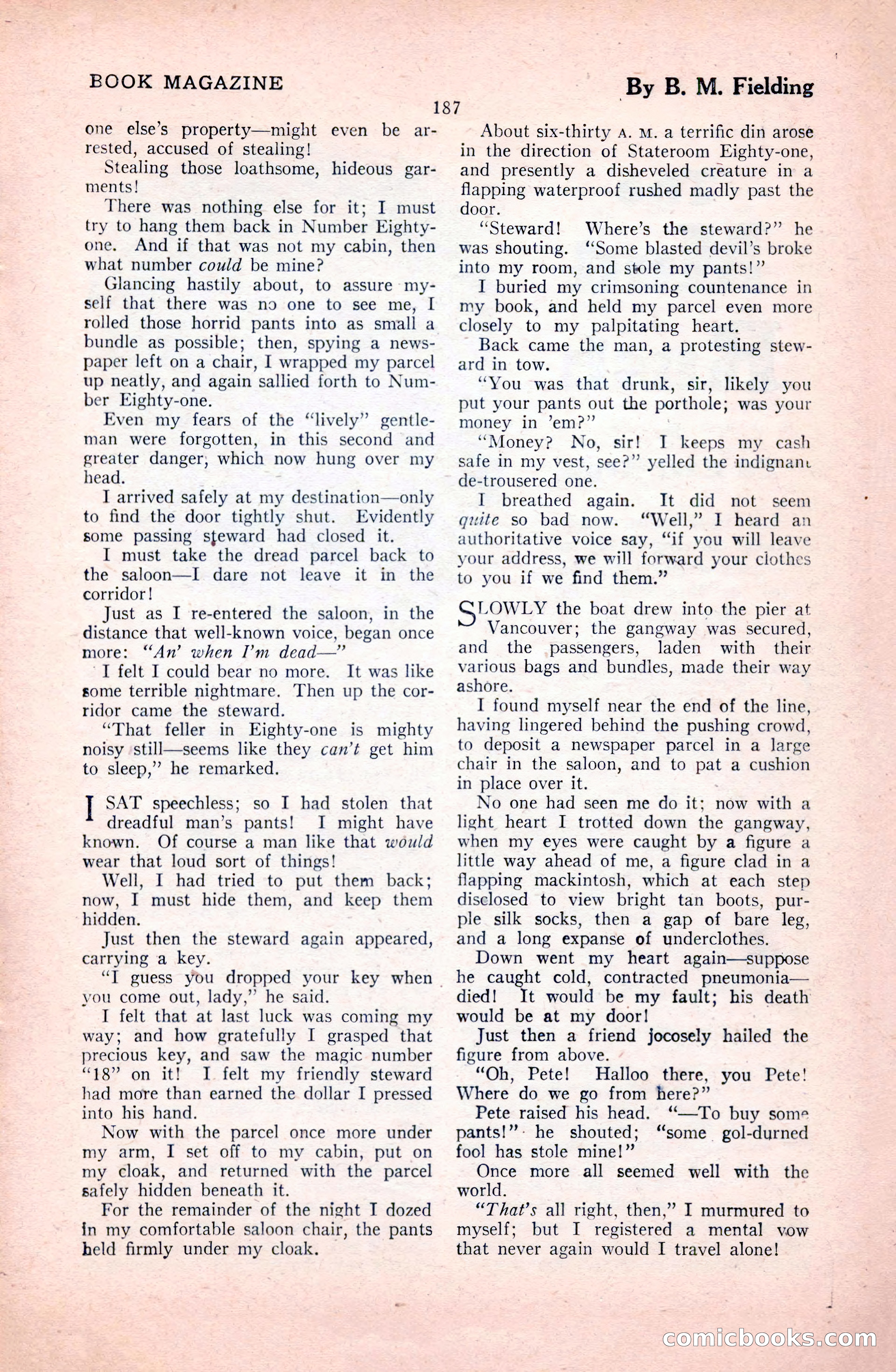 The Illustrated Blue Book Magazine, January 1928 — page 187 of 202