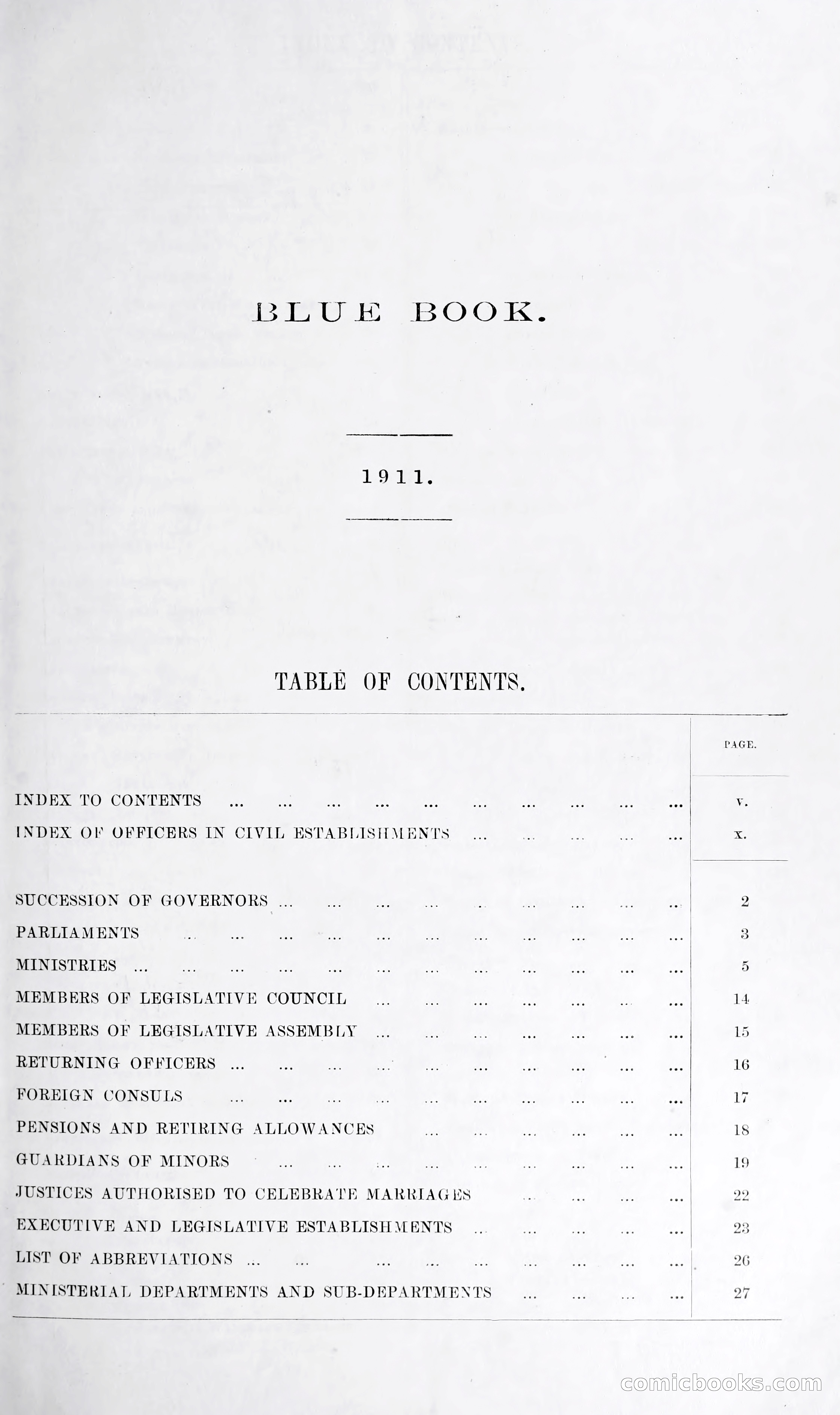 Queensland Blue Book, 1903 — page 3 of 286