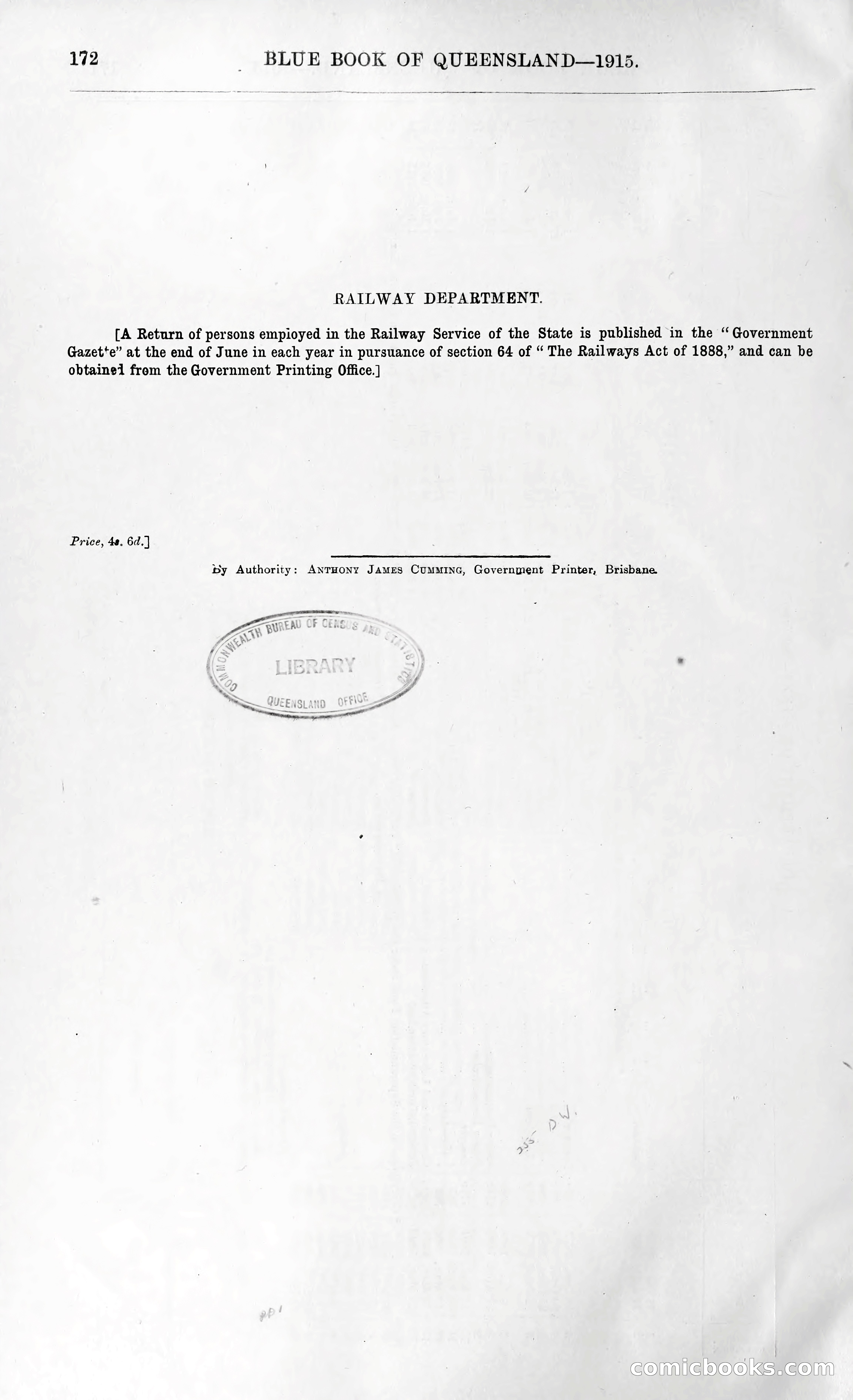 Queensland Blue Book, 1903 — page 199 of 286