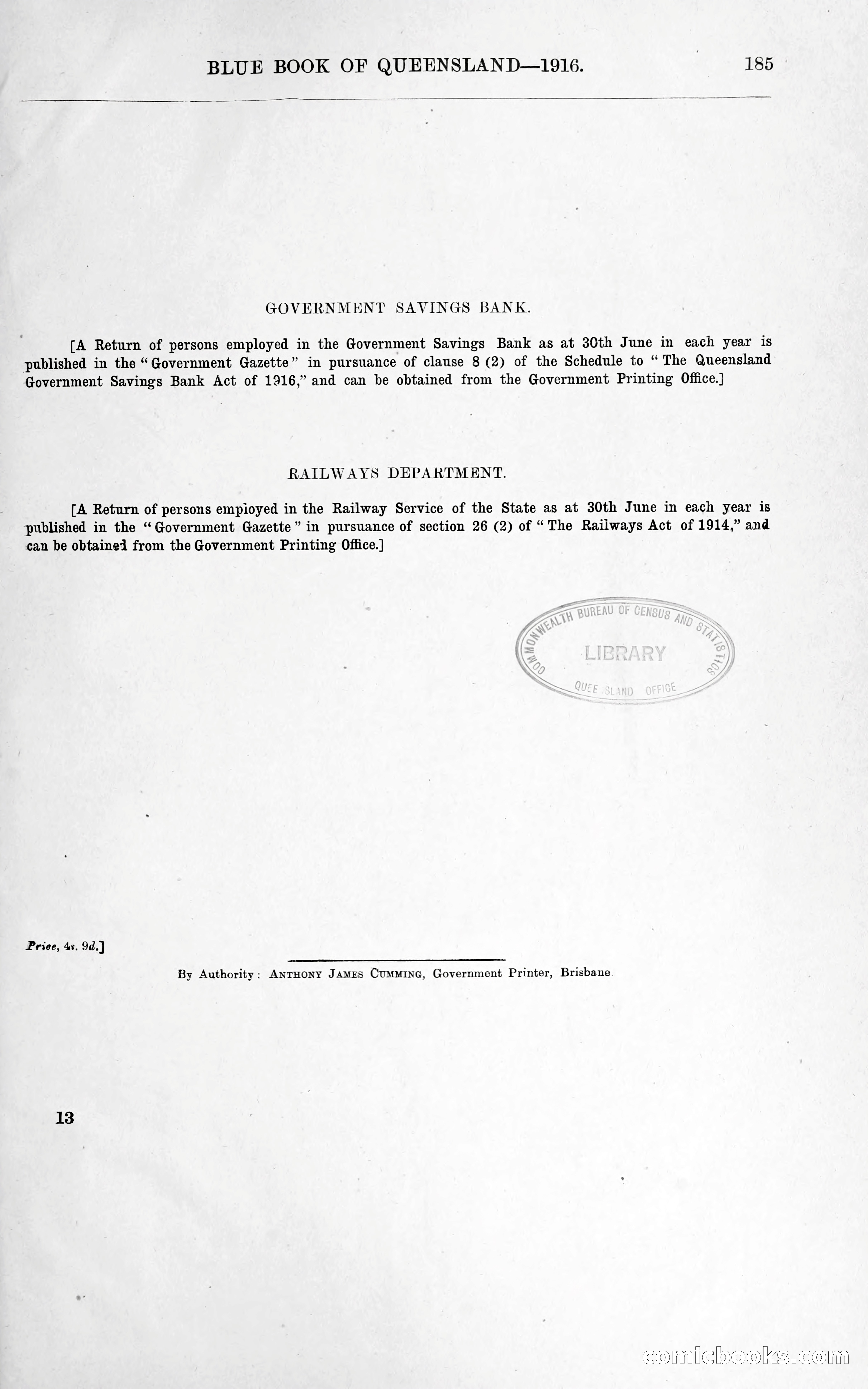 Queensland Blue Book, 1903 — page 213 of 286