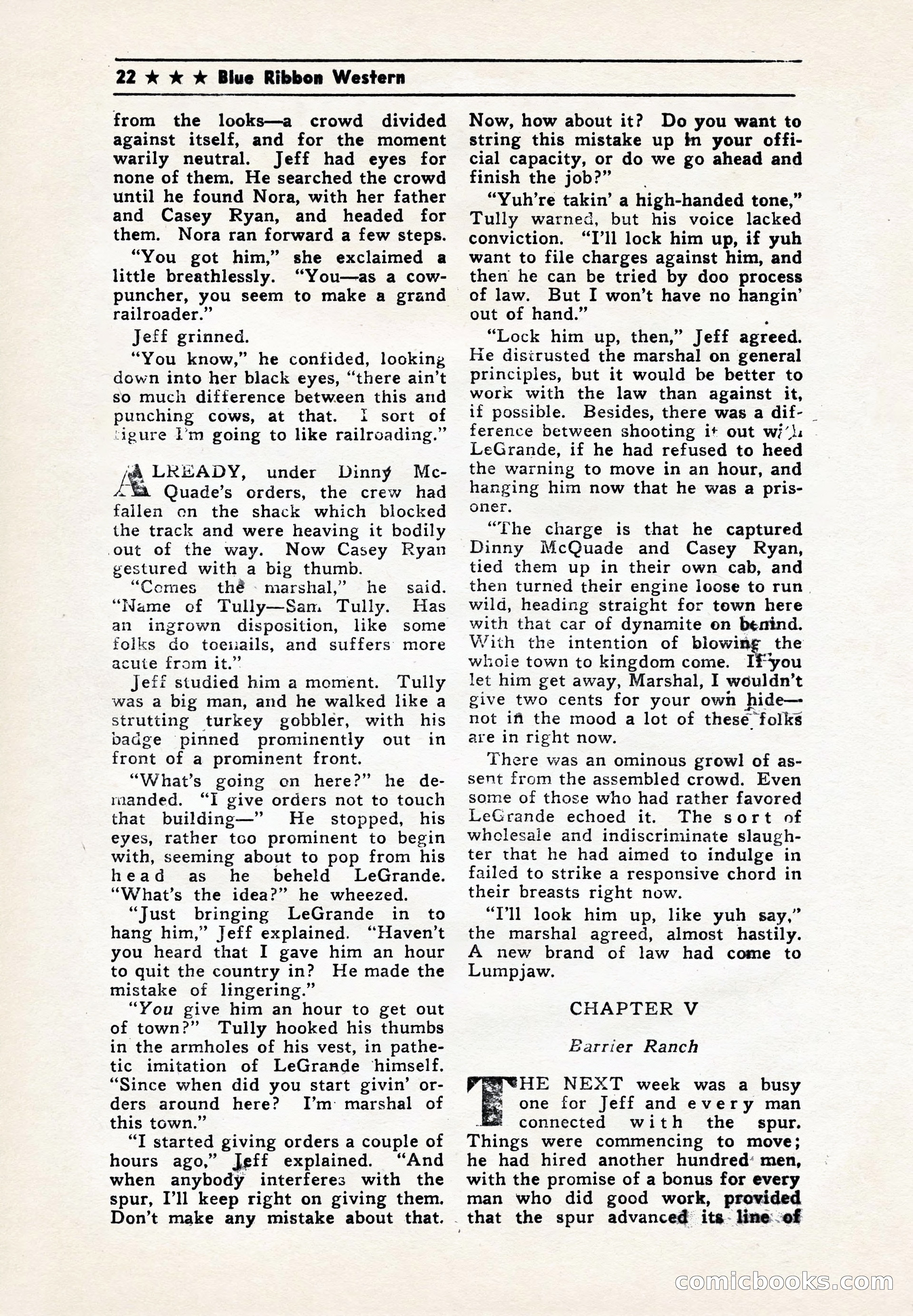 Blue Ribbon Western, July 1945 — page 22 of 116