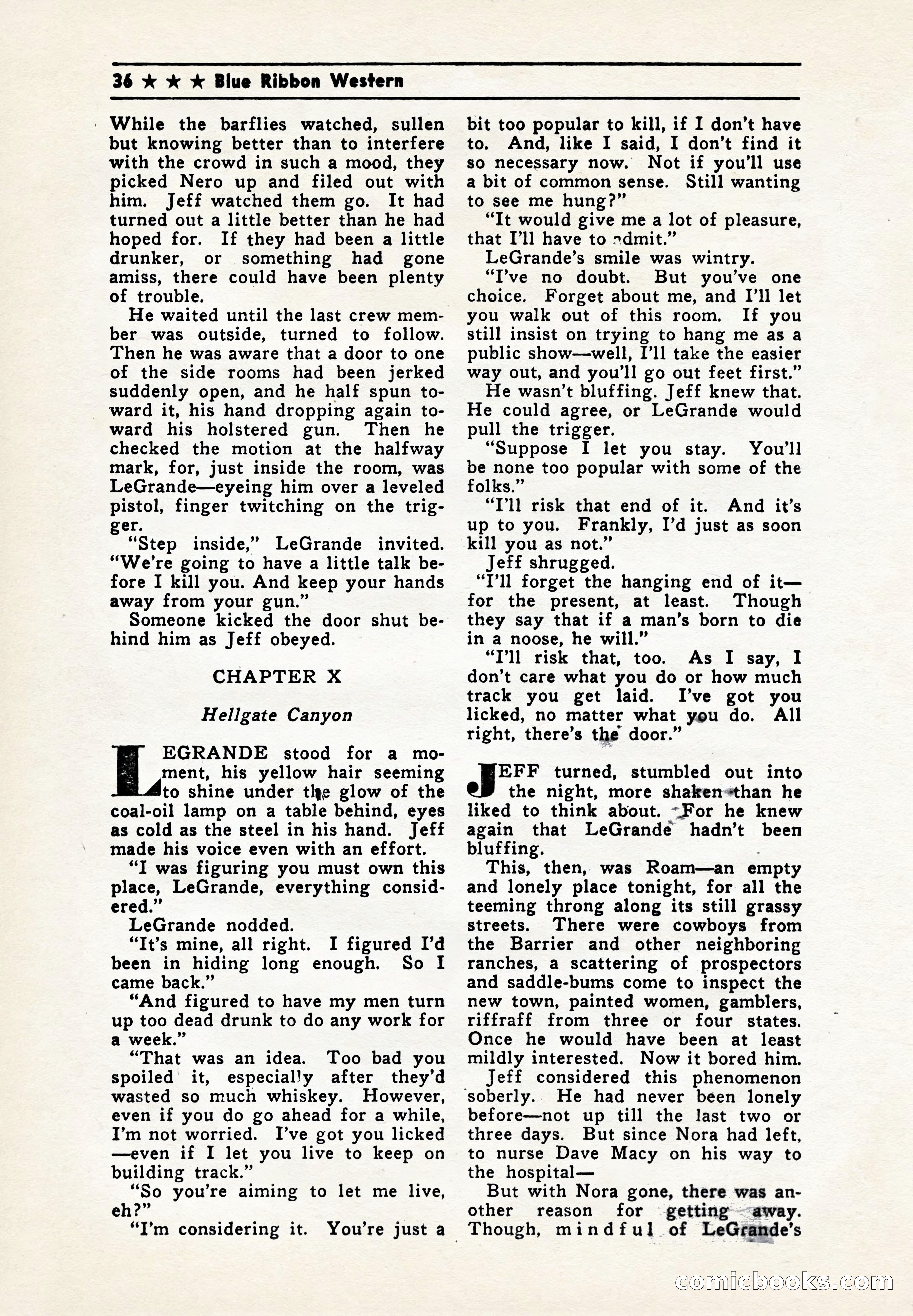 Blue Ribbon Western, July 1945 — page 36 of 116