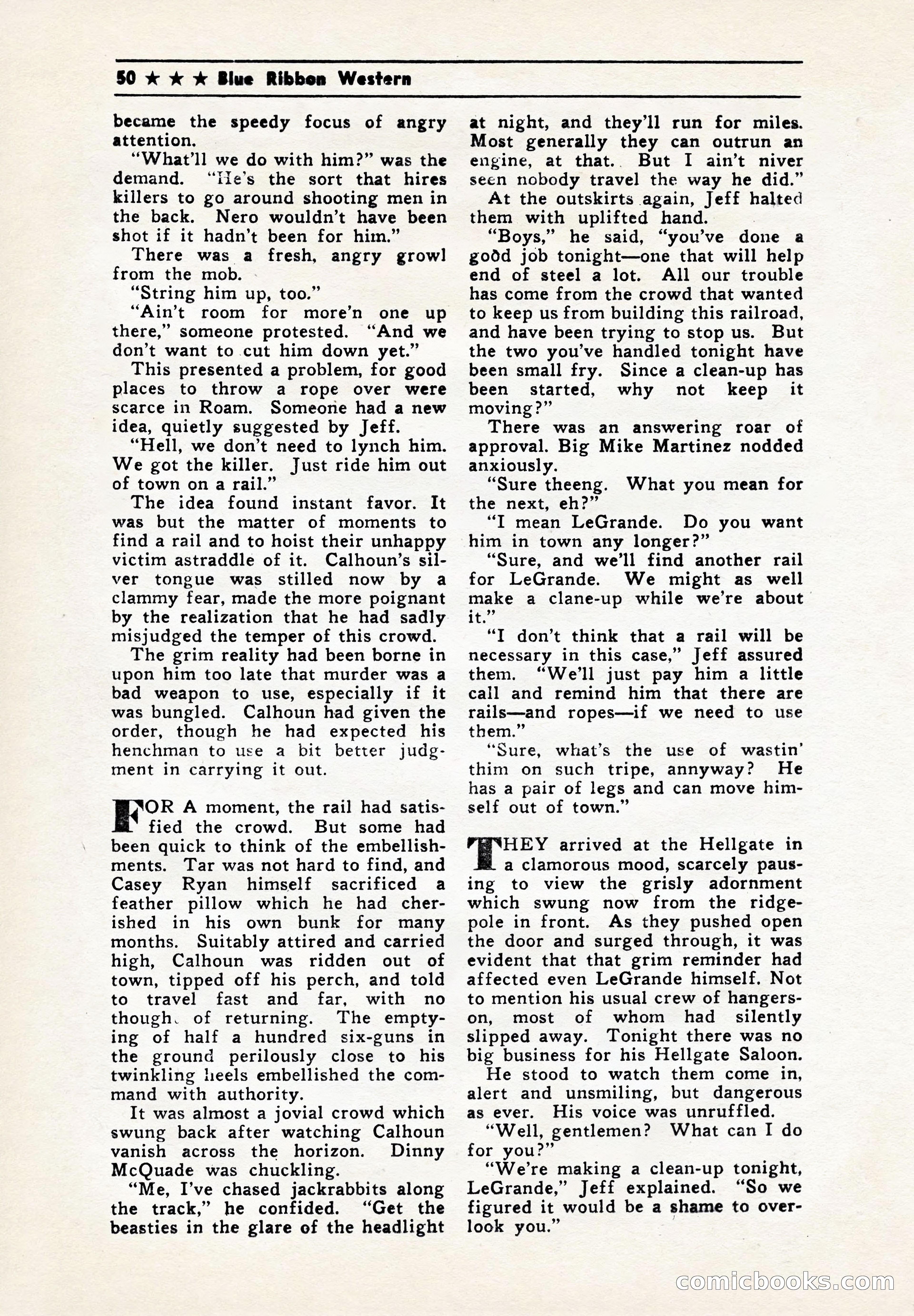 Blue Ribbon Western, July 1945 — page 50 of 116