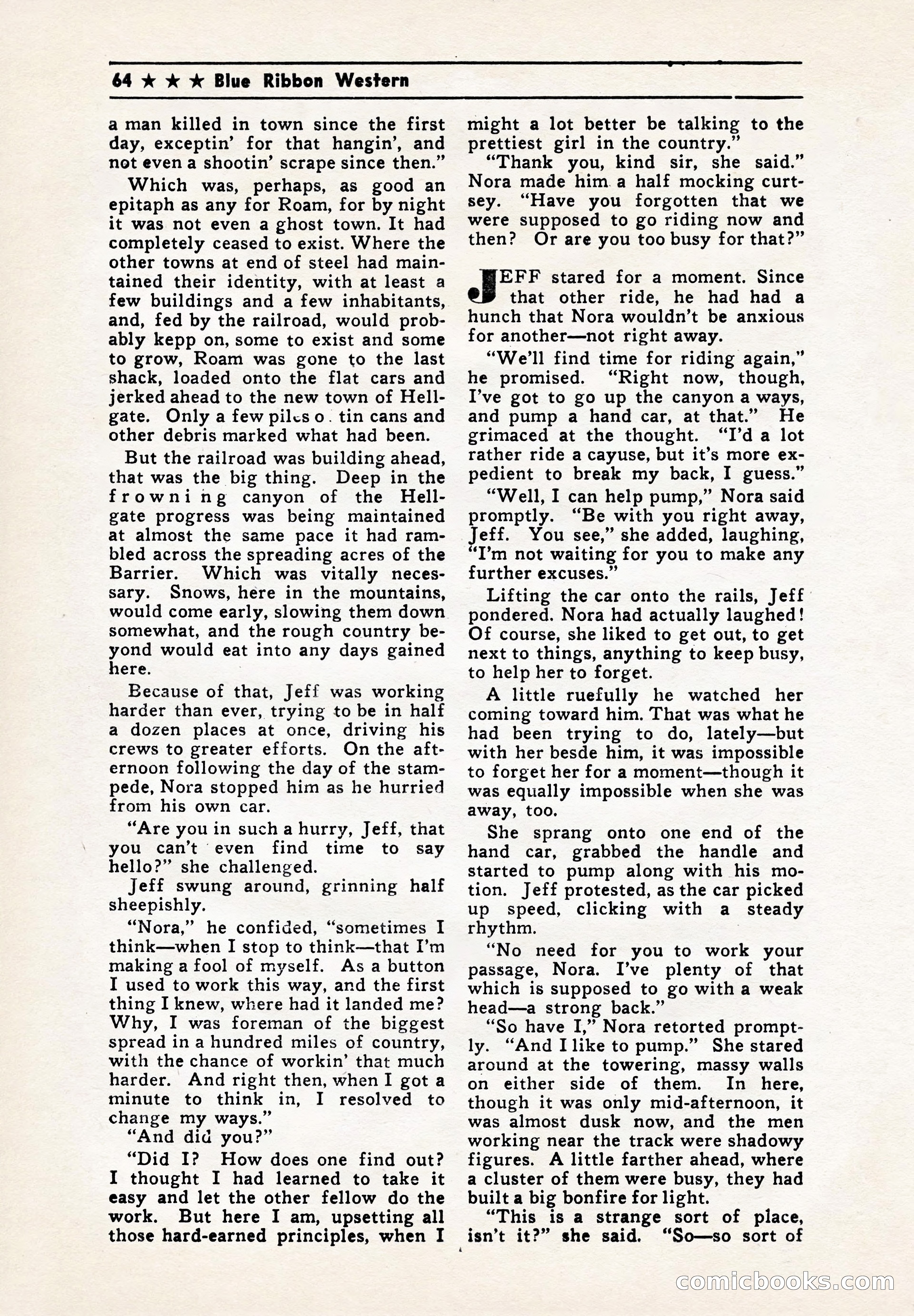 Blue Ribbon Western, July 1945 — page 64 of 116