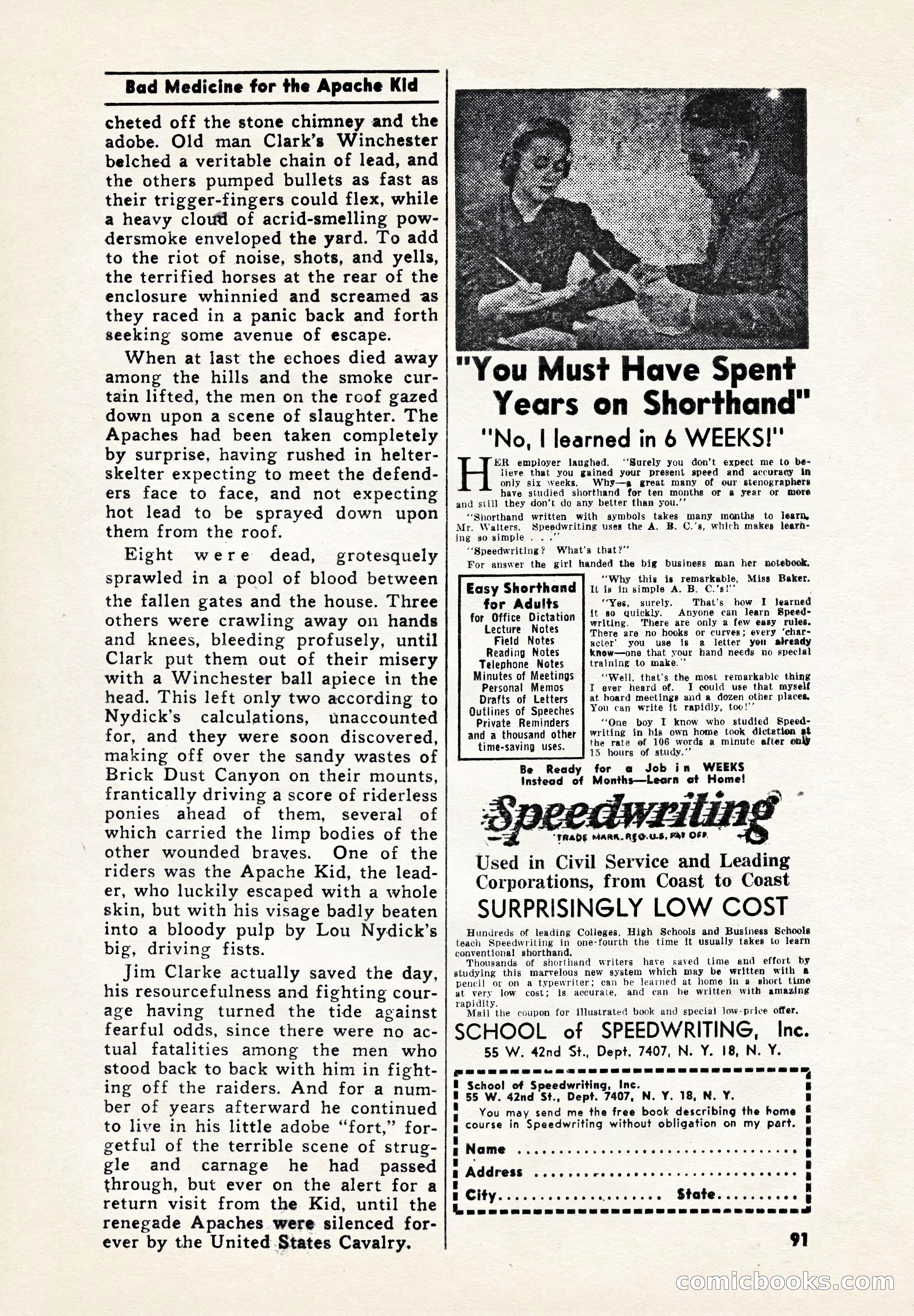 Blue Ribbon Western, July 1945 — page 91 of 116