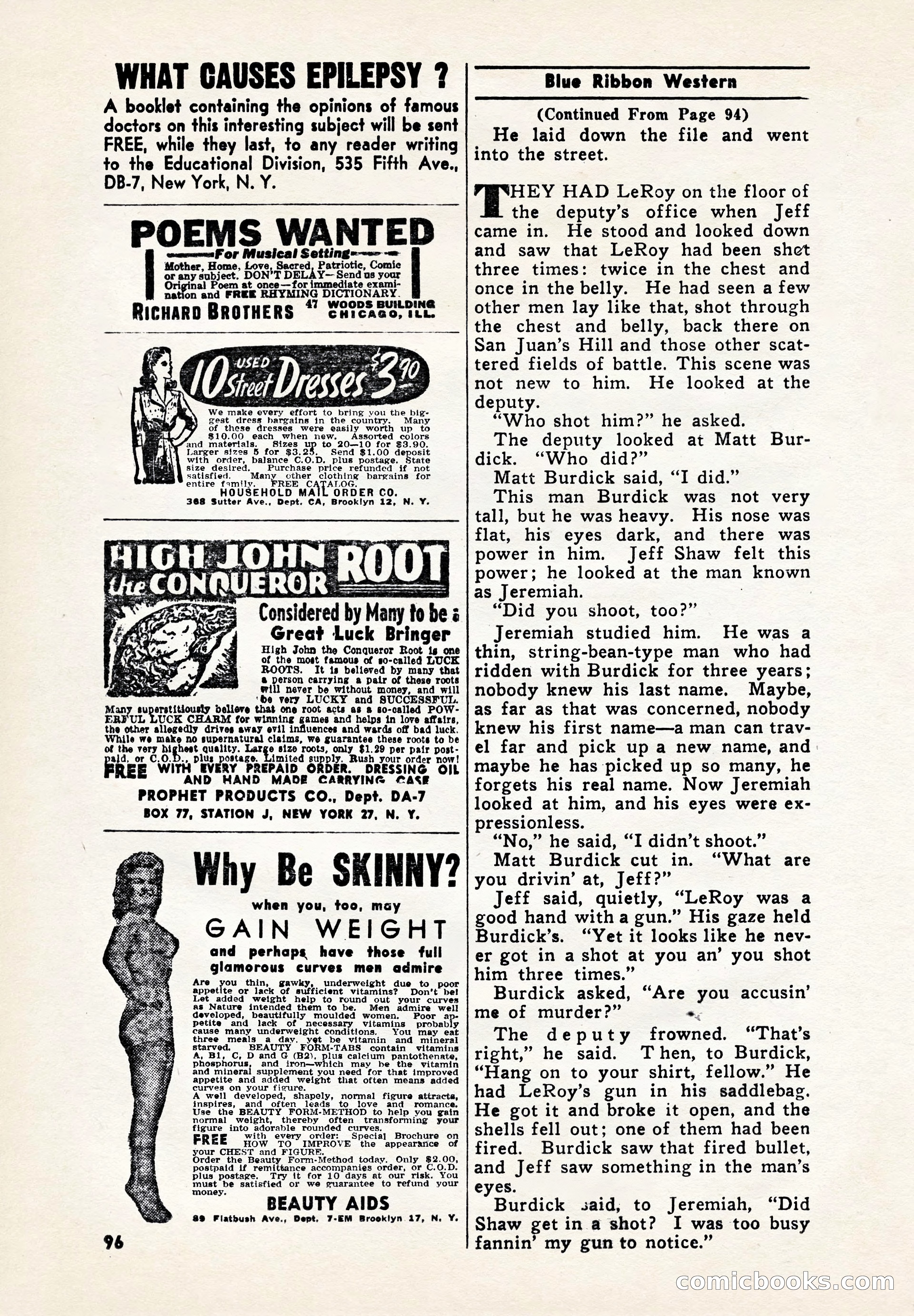 Blue Ribbon Western, July 1945 — page 96 of 116