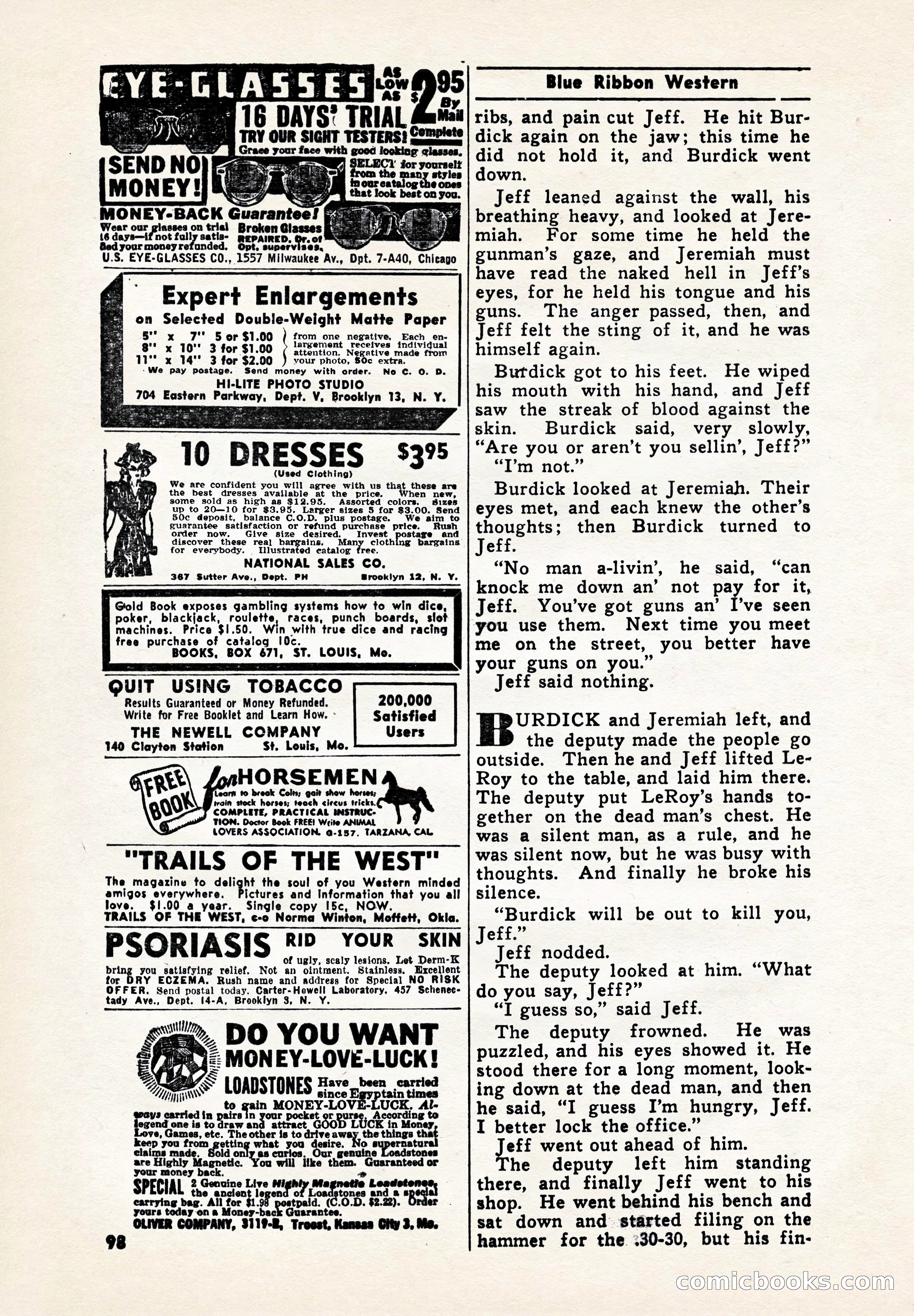 Blue Ribbon Western, July 1945 — page 98 of 116