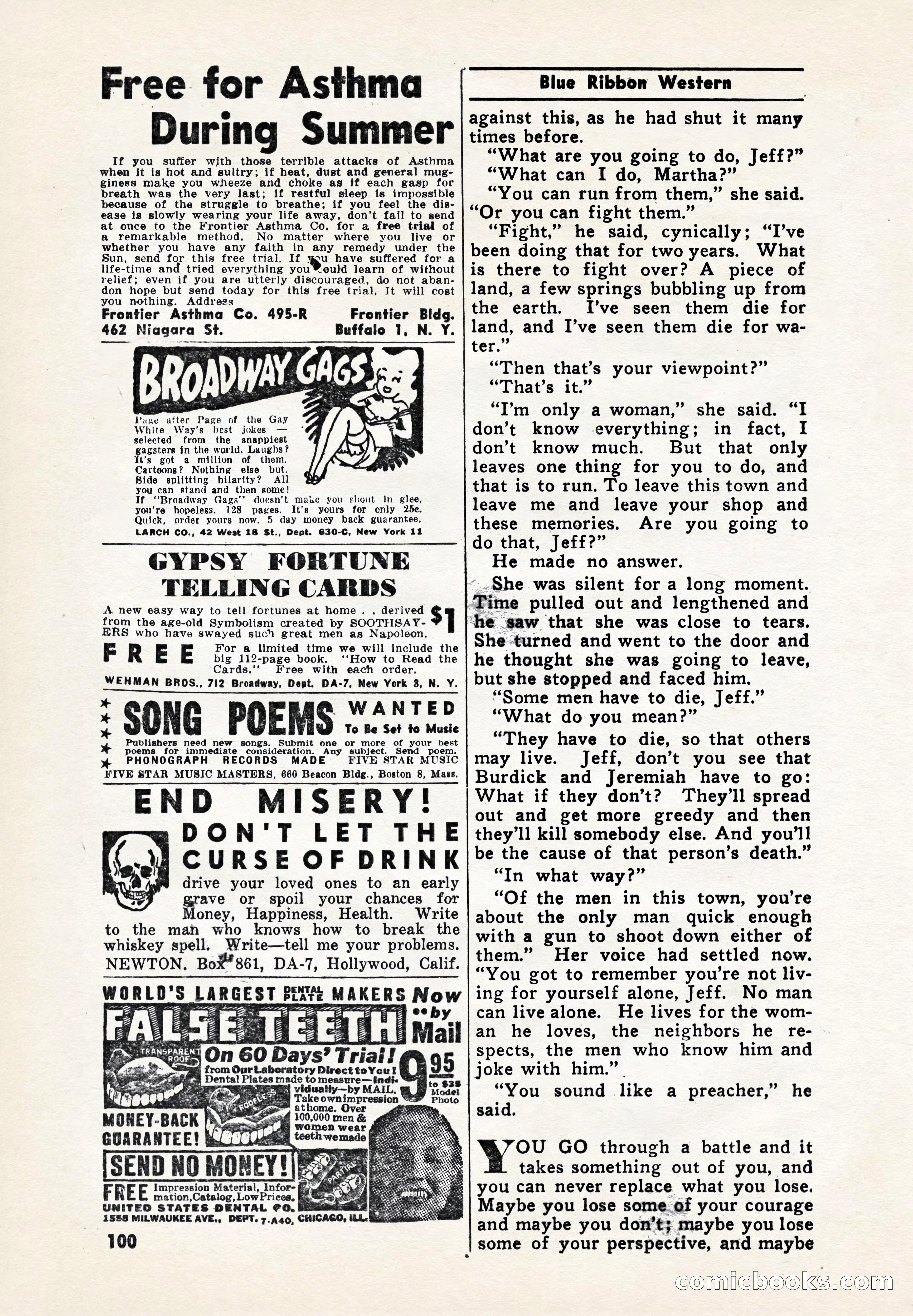 Blue Ribbon Western, July 1945 — page 100 of 116