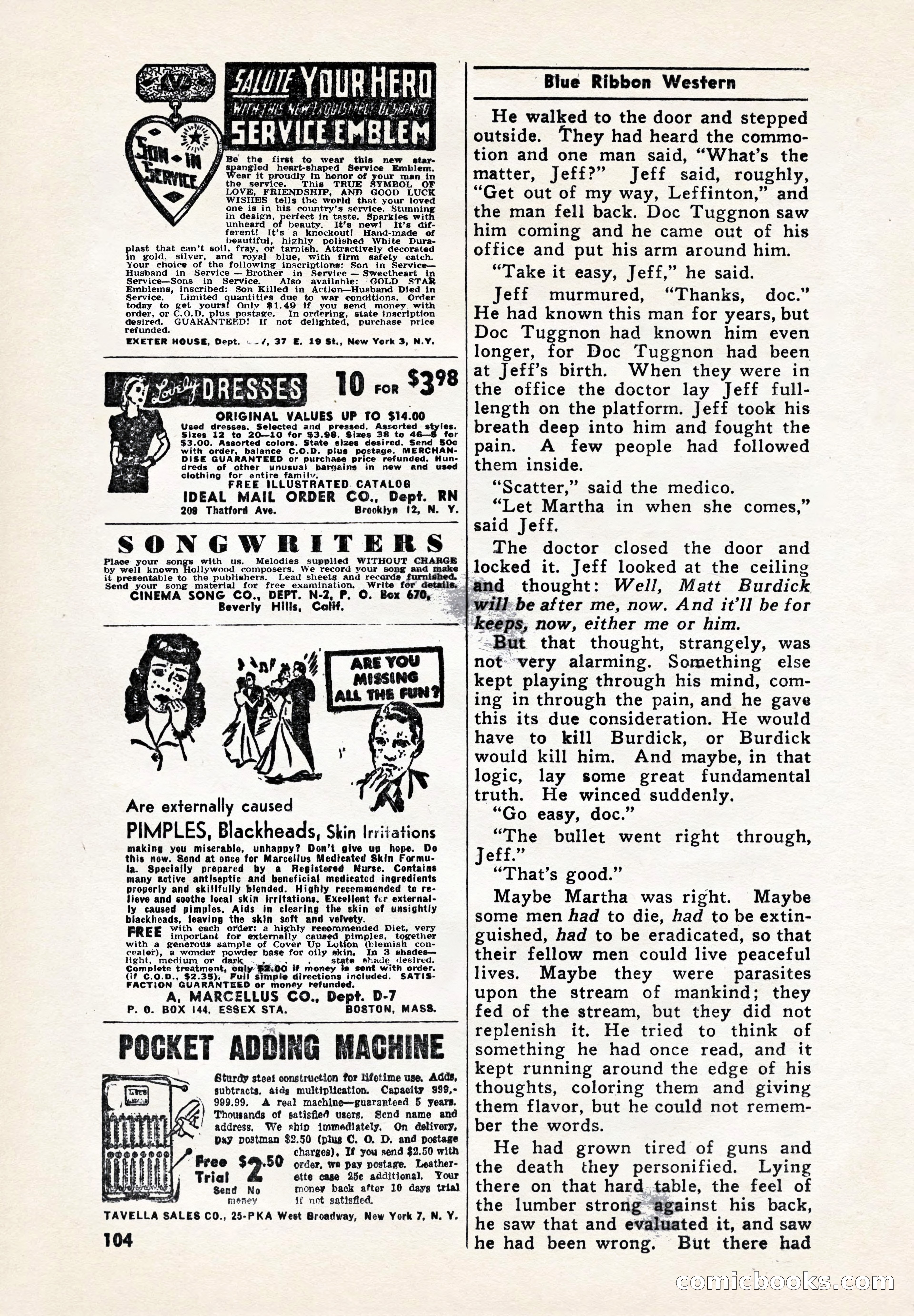 Blue Ribbon Western, July 1945 — page 104 of 116