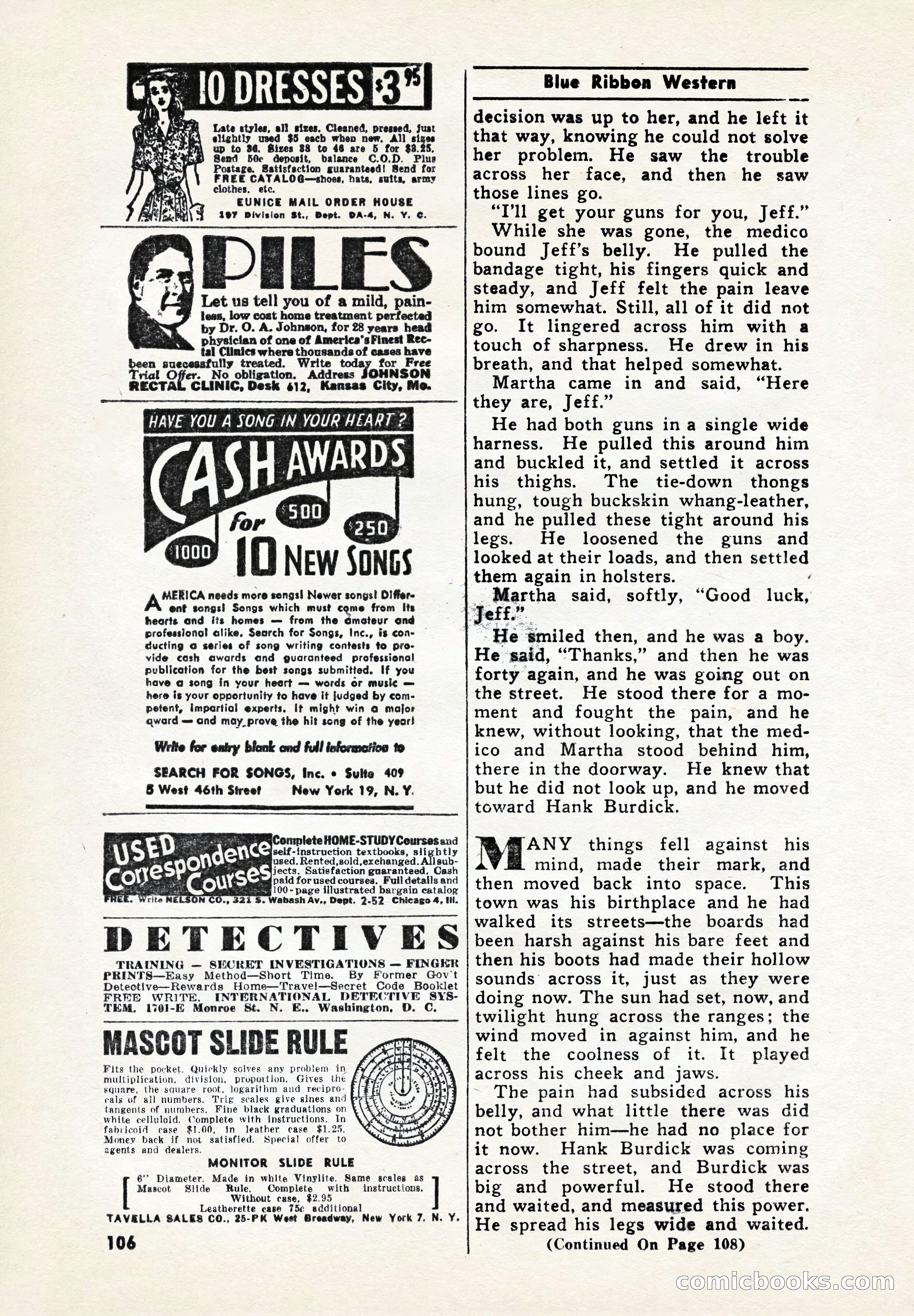 Blue Ribbon Western, July 1945 — page 106 of 116