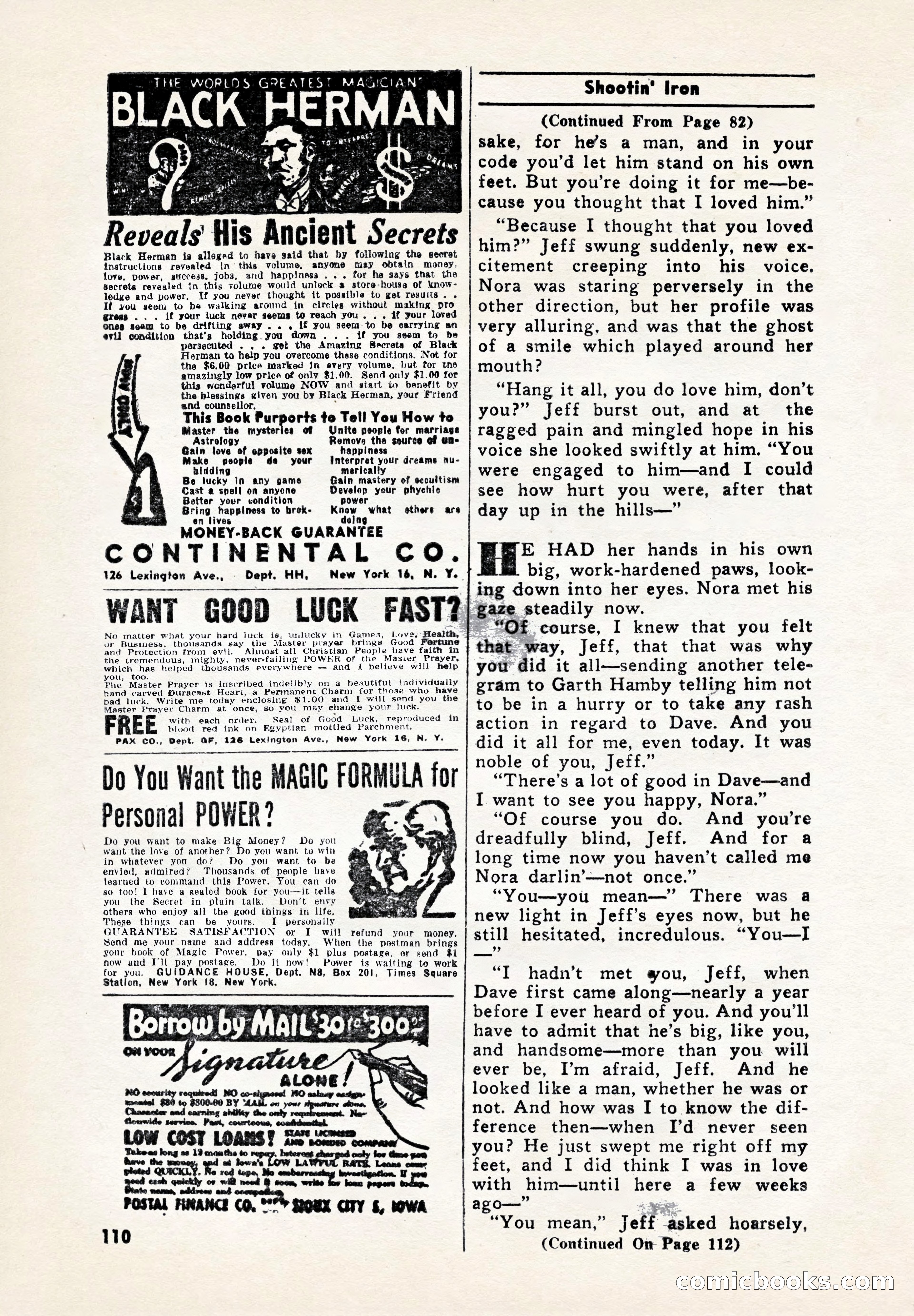 Blue Ribbon Western, July 1945 — page 110 of 116