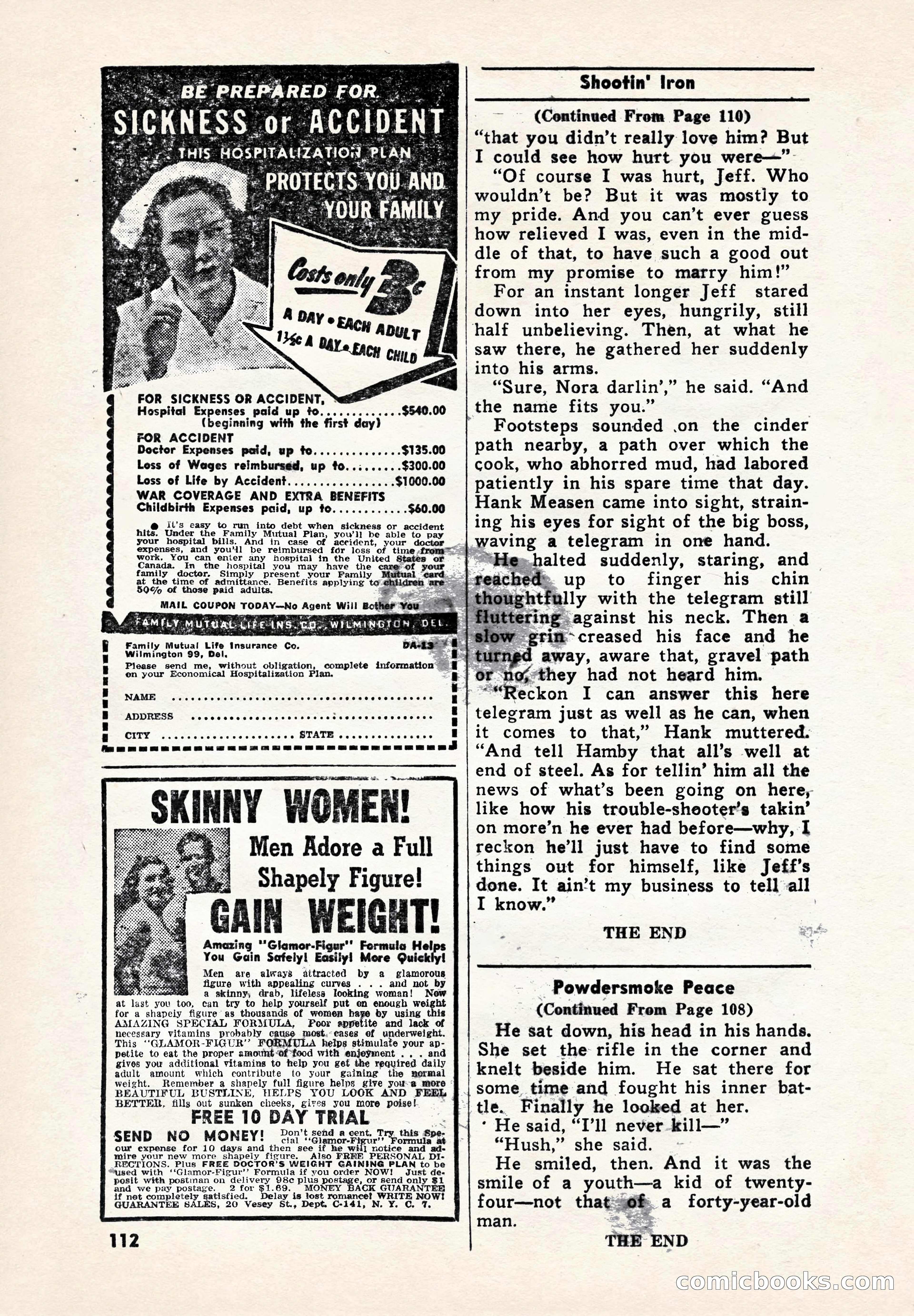 Blue Ribbon Western, July 1945 — page 112 of 116