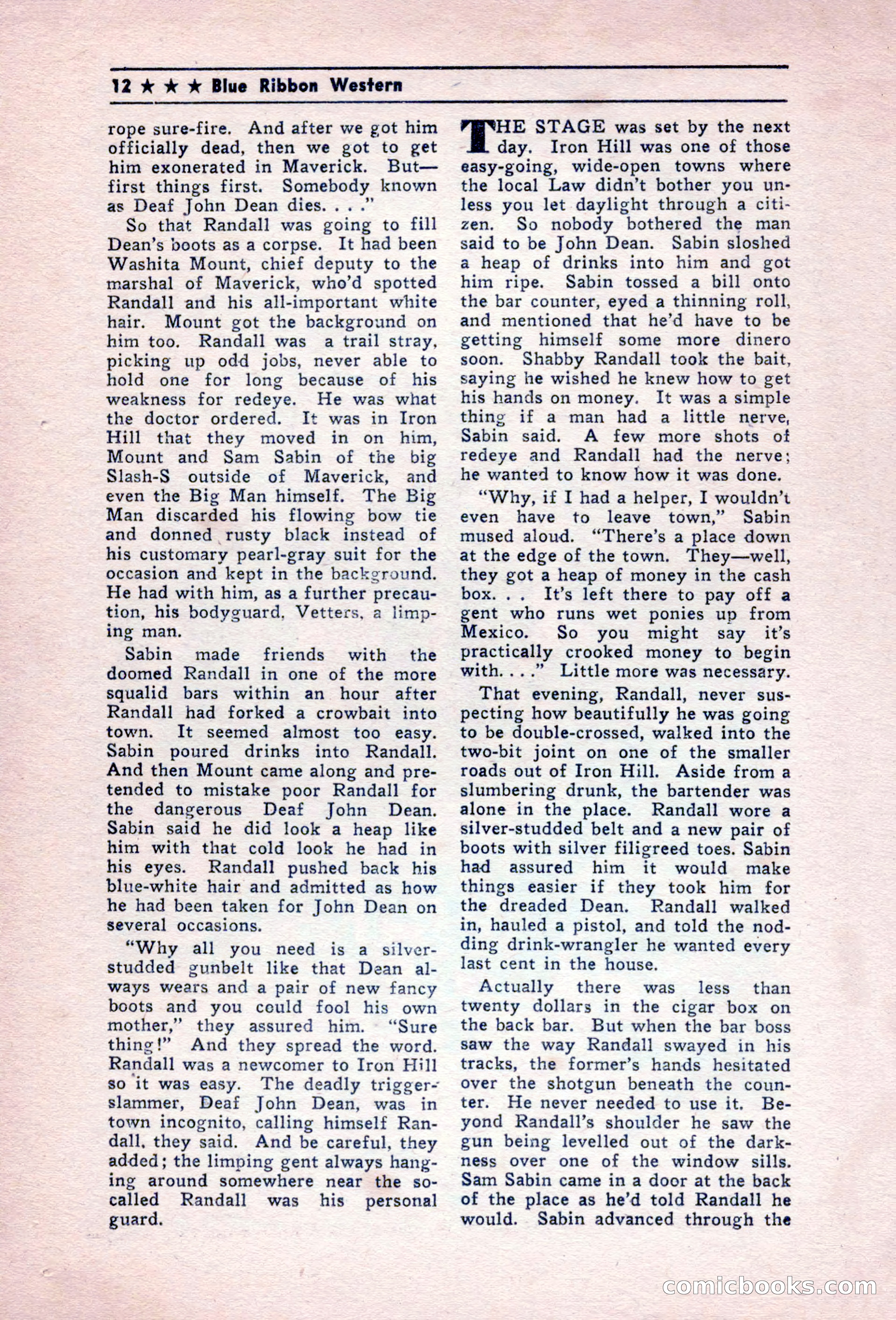 Blue Ribbon Western, December 1945 — page 12 of 116