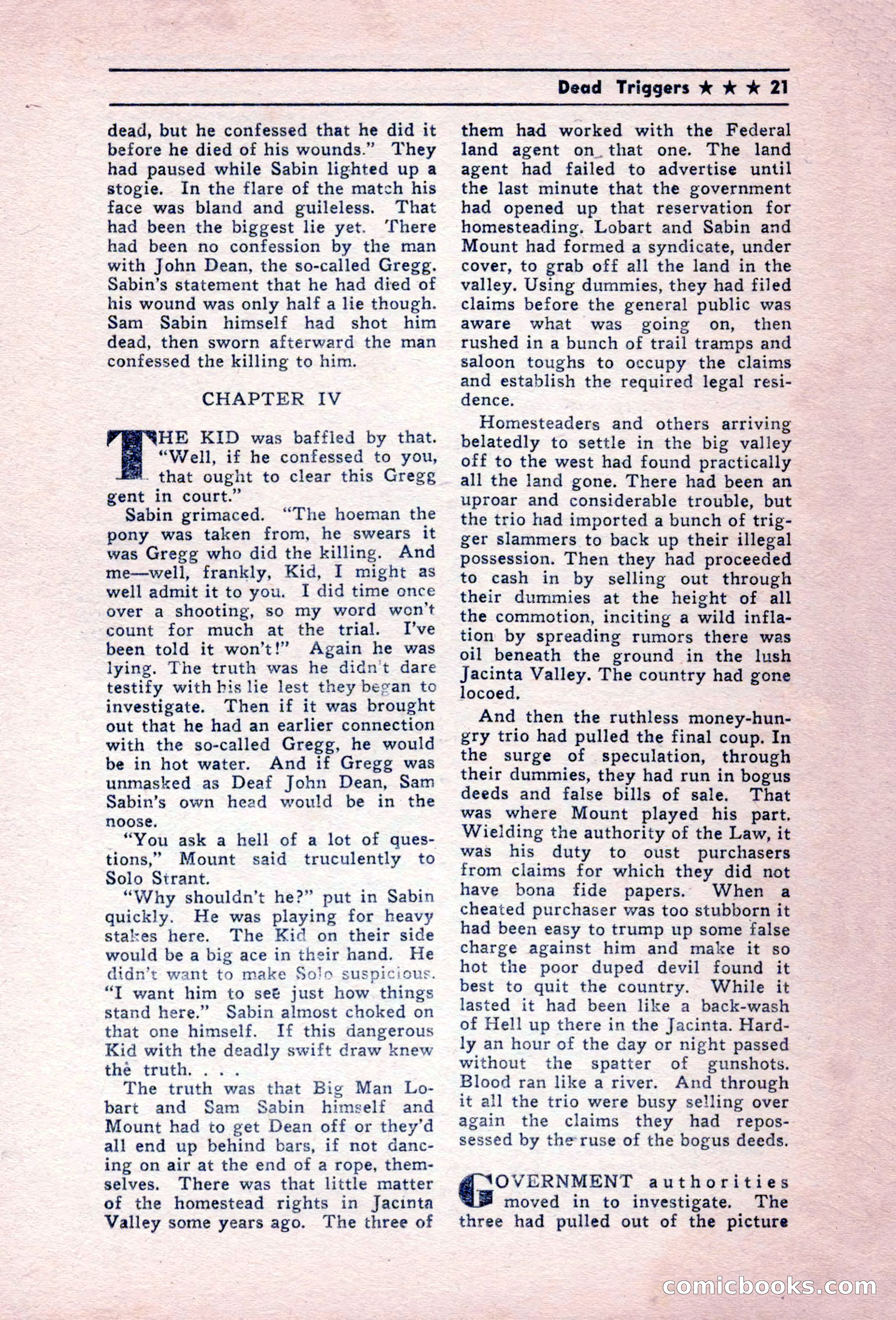 Blue Ribbon Western, December 1945 — page 21 of 116